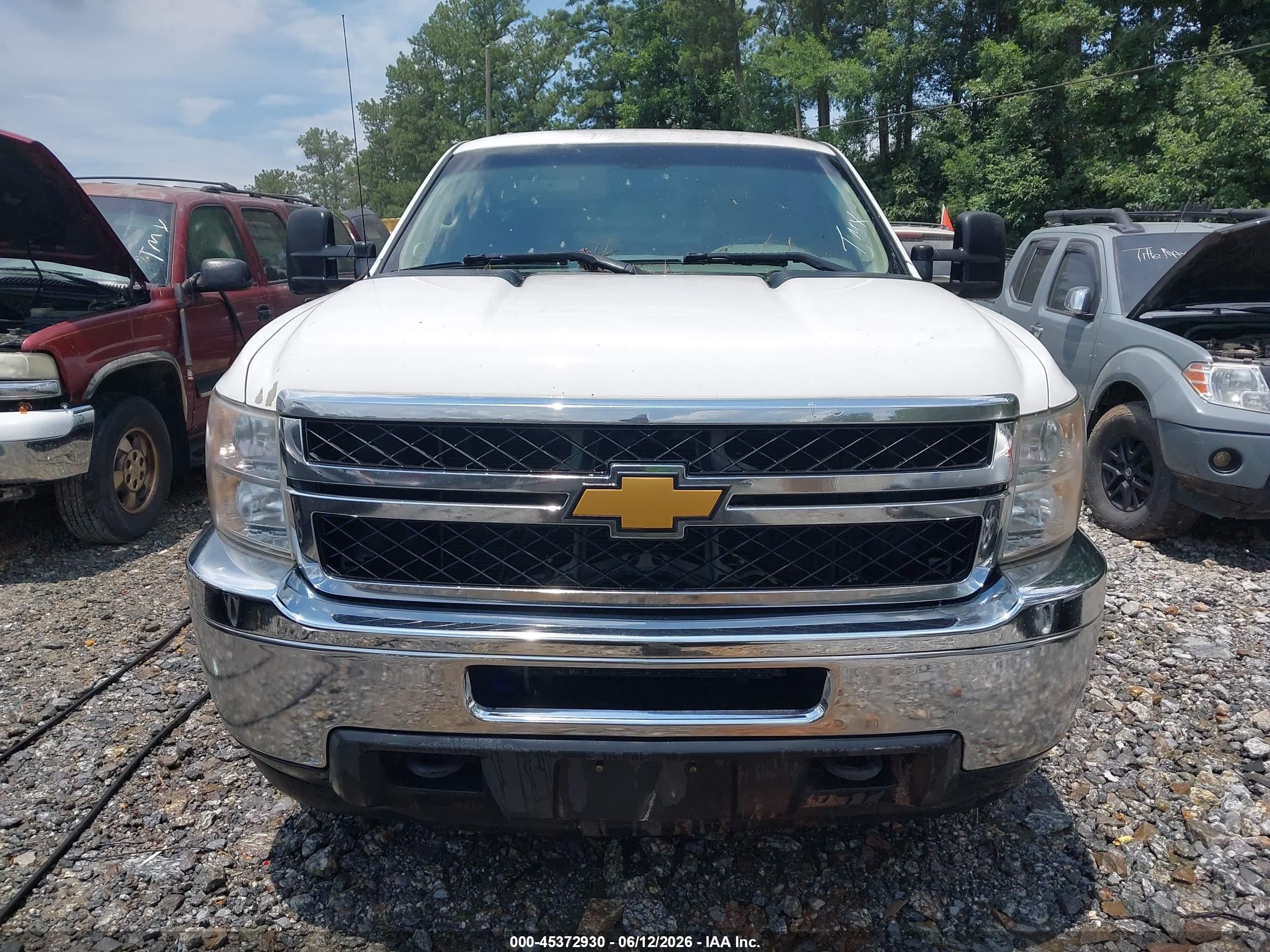 2013 Chevrolet Silverado 2500hd Work Truck White vin: 1GC1CVCG3DF102235
