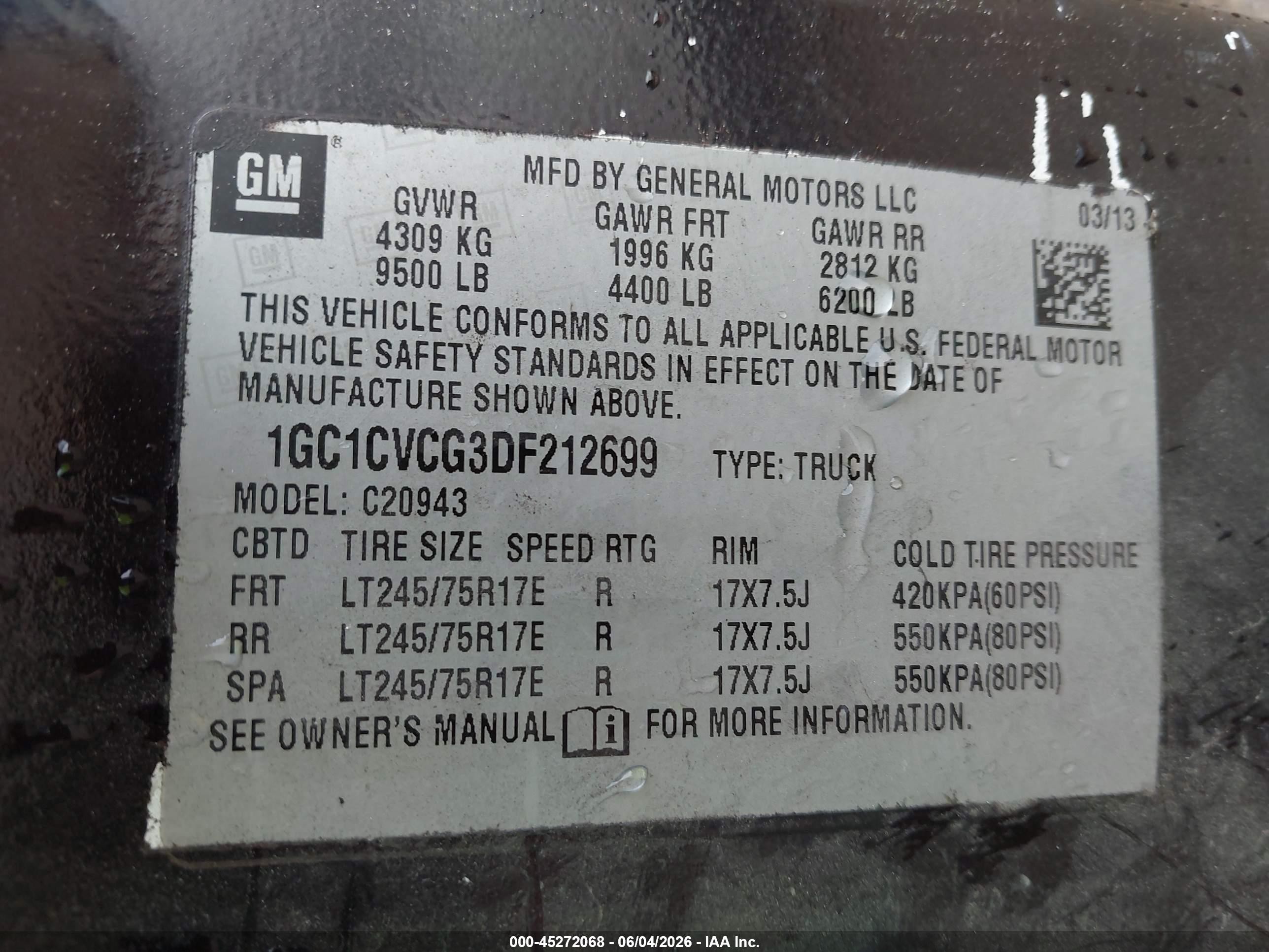 2013 Chevrolet Silverado 2500hd Work Truck Black vin: 1GC1CVCG3DF212699