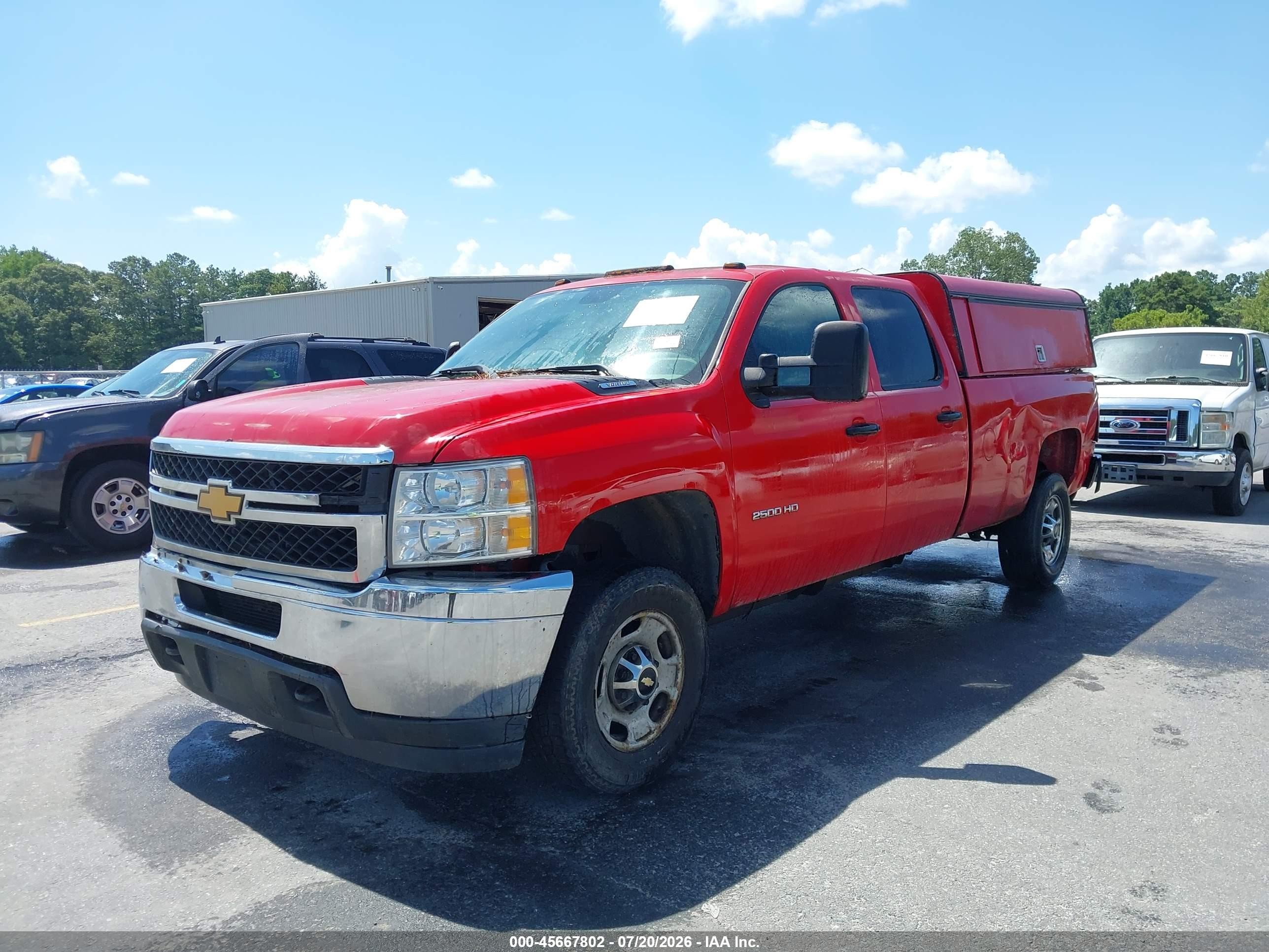 2012 Chevrolet Silverado 2500hd Work Truck Red vin: 1GC1CVCG4CF222415