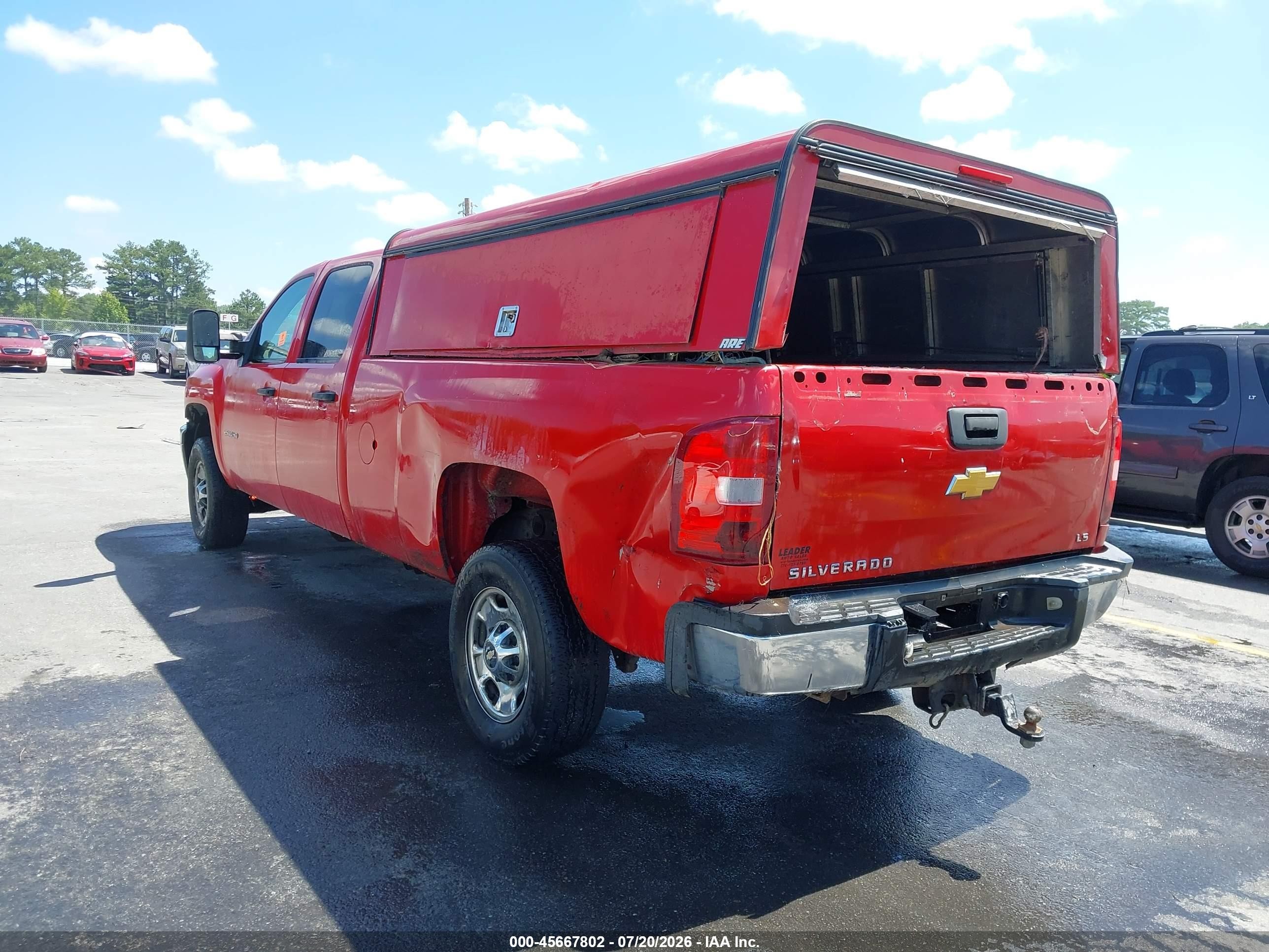 2012 Chevrolet Silverado 2500hd Work Truck Red vin: 1GC1CVCG4CF222415