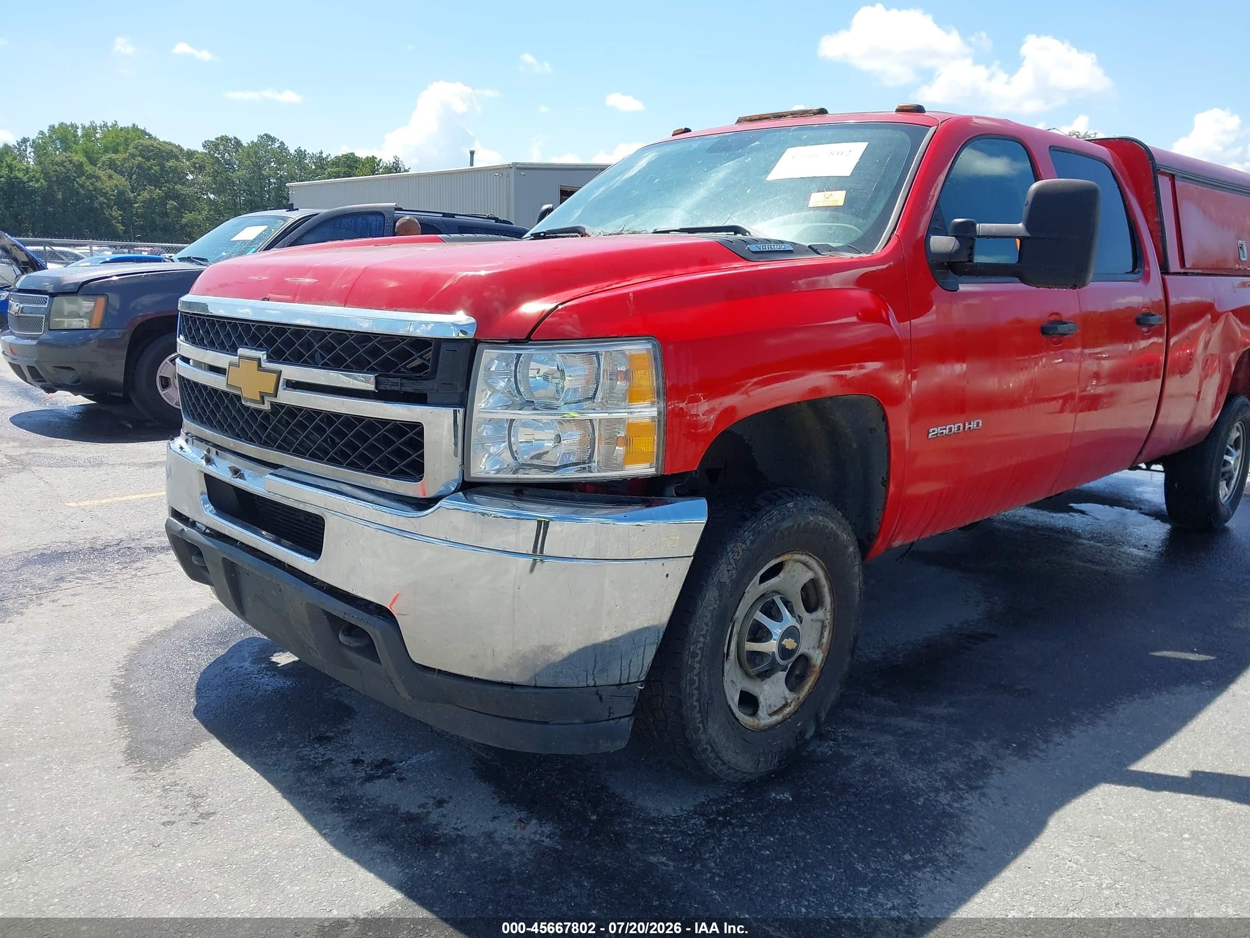 2012 Chevrolet Silverado 2500hd Work Truck Red vin: 1GC1CVCG4CF222415