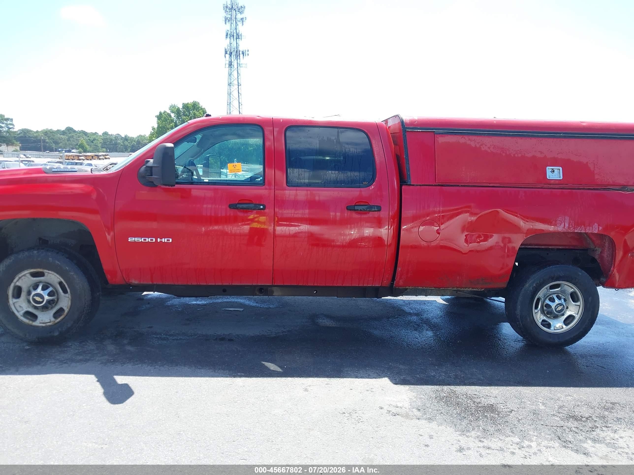 2012 Chevrolet Silverado 2500hd Work Truck Red vin: 1GC1CVCG4CF222415