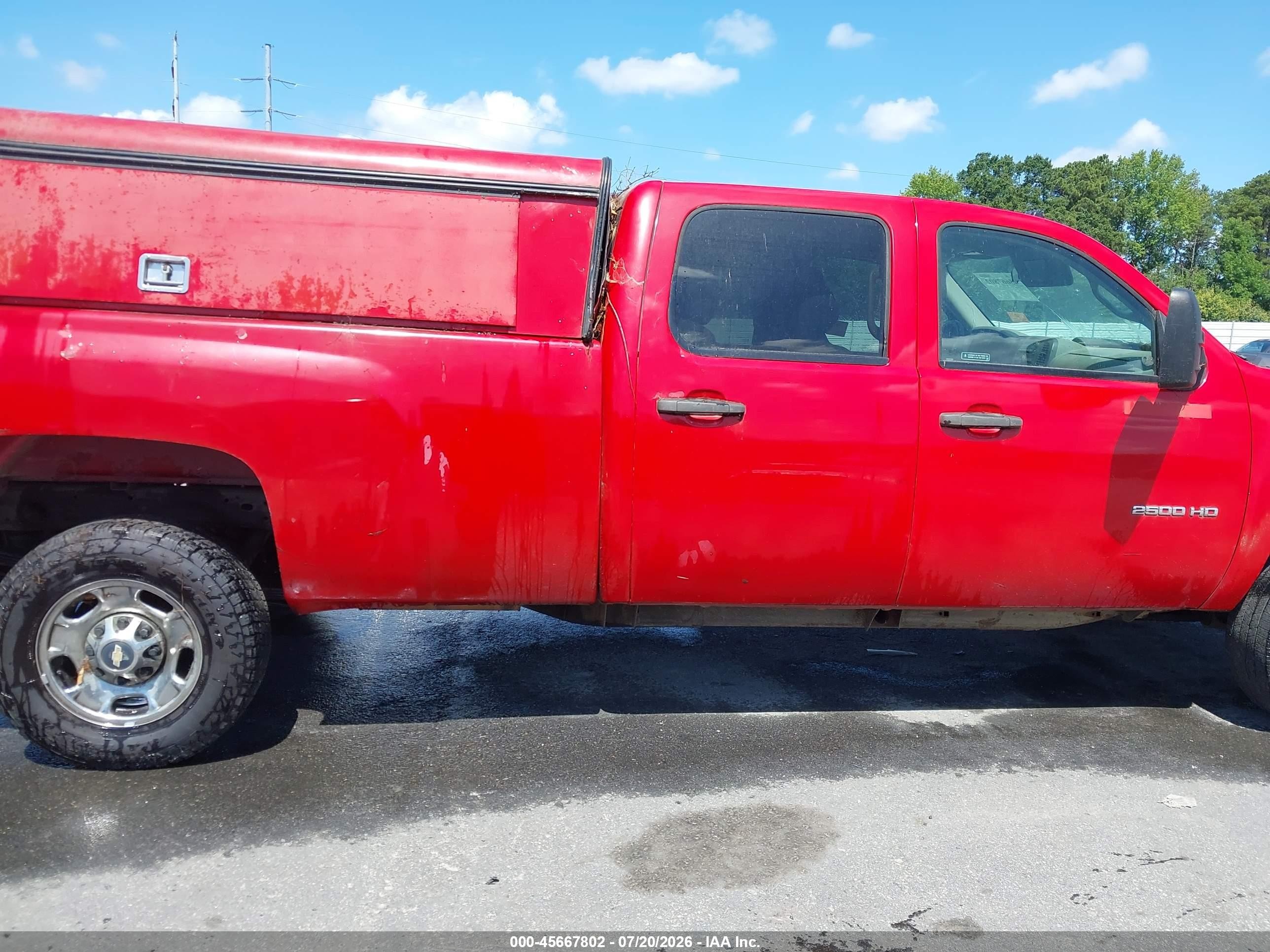 2012 Chevrolet Silverado 2500hd Work Truck Red vin: 1GC1CVCG4CF222415