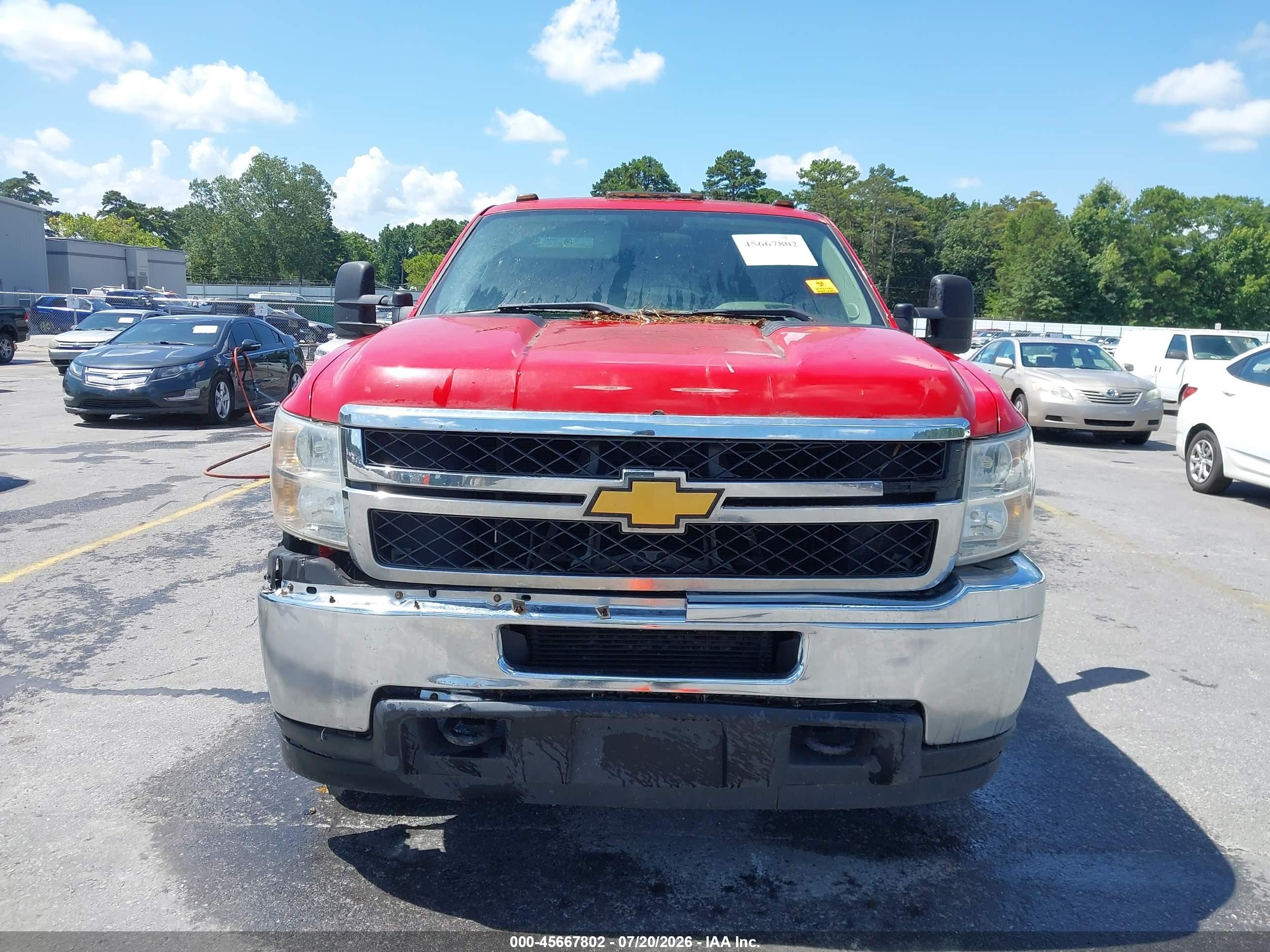 2012 Chevrolet Silverado 2500hd Work Truck Red vin: 1GC1CVCG4CF222415