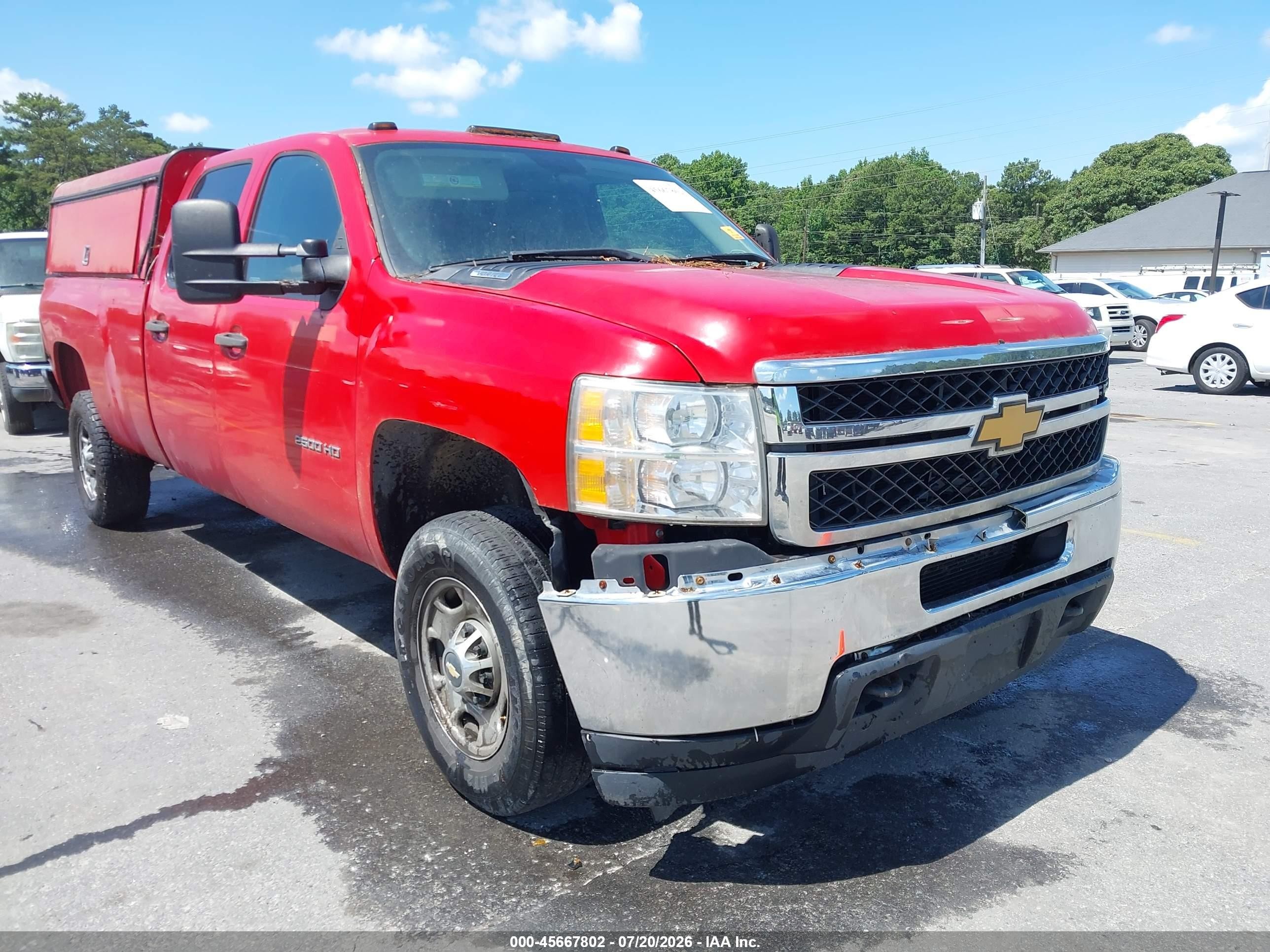 2012 Chevrolet Silverado 2500hd Work Truck Red vin: 1GC1CVCG4CF222415