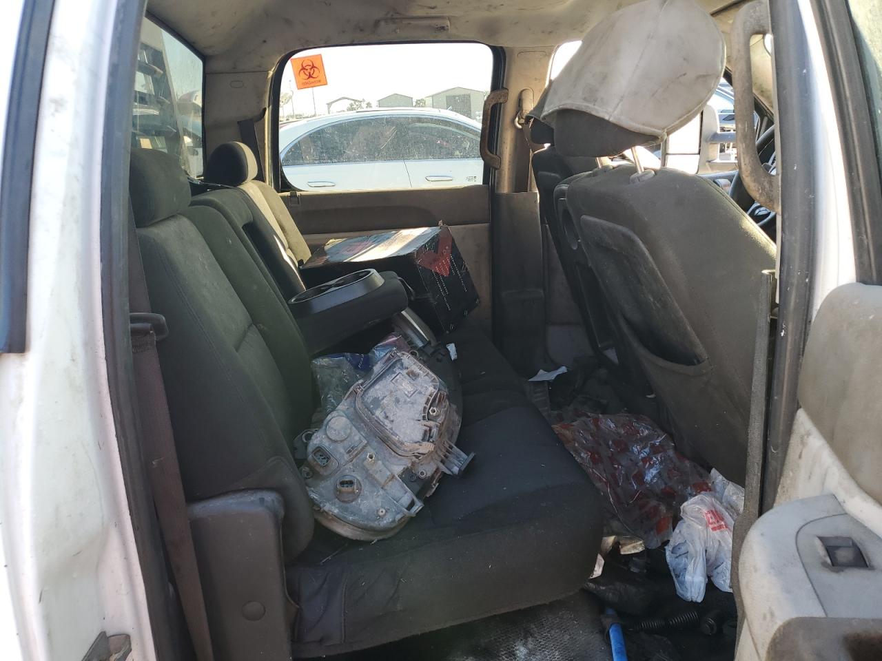 2013 Chevrolet Silverado C2500 Heavy Duty White vin: 1GC1CVCG5DF146981 Damage: Headlining, Stained, Permanent