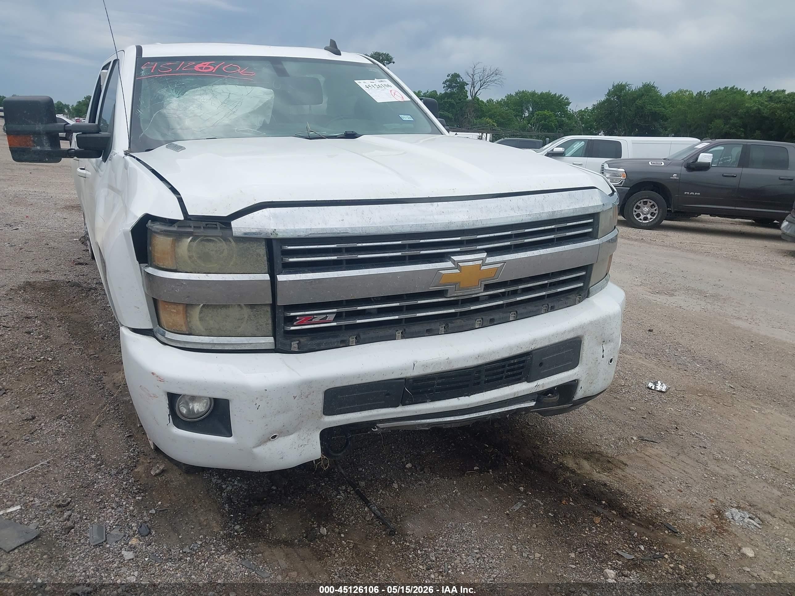 2015 Chevrolet Silverado 2500hd Lt White vin: 1GC1CVE89FF589742
