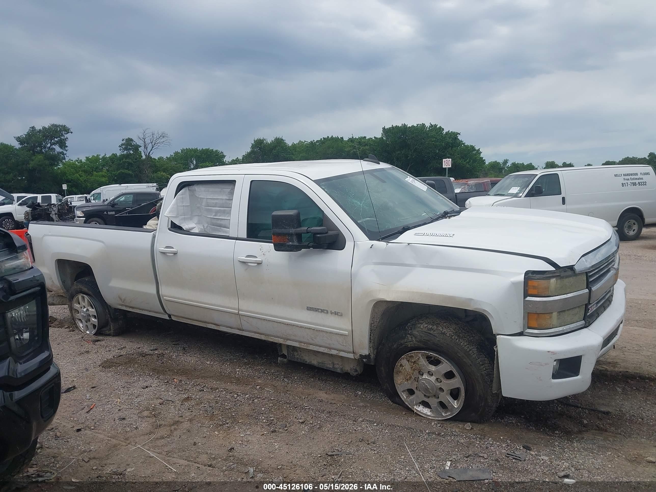 2015 Chevrolet Silverado 2500hd Lt White vin: 1GC1CVE89FF589742