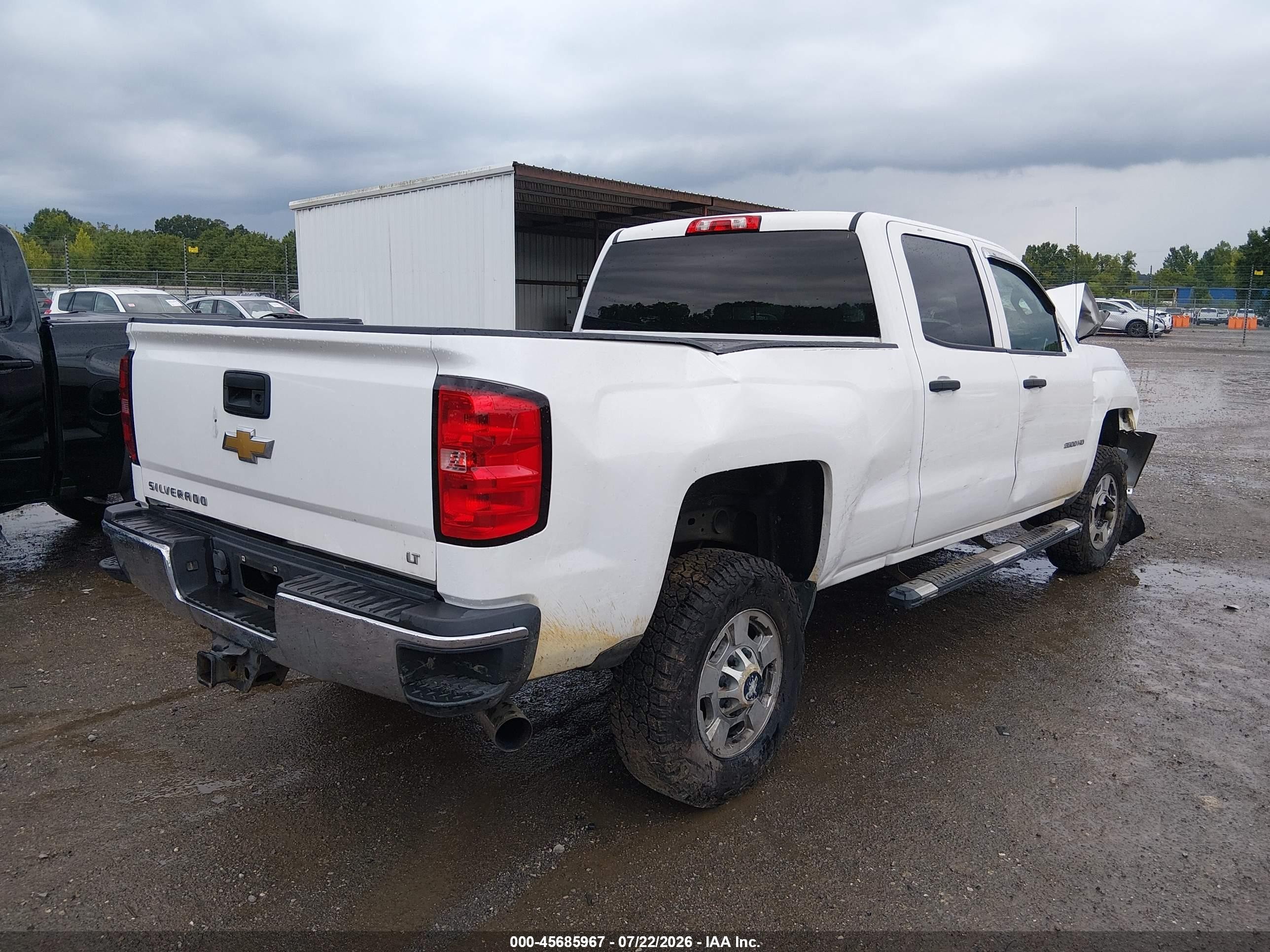 2015 Chevrolet Silverado 2500hd Lt White vin: 1GC1CVEG1FF103528