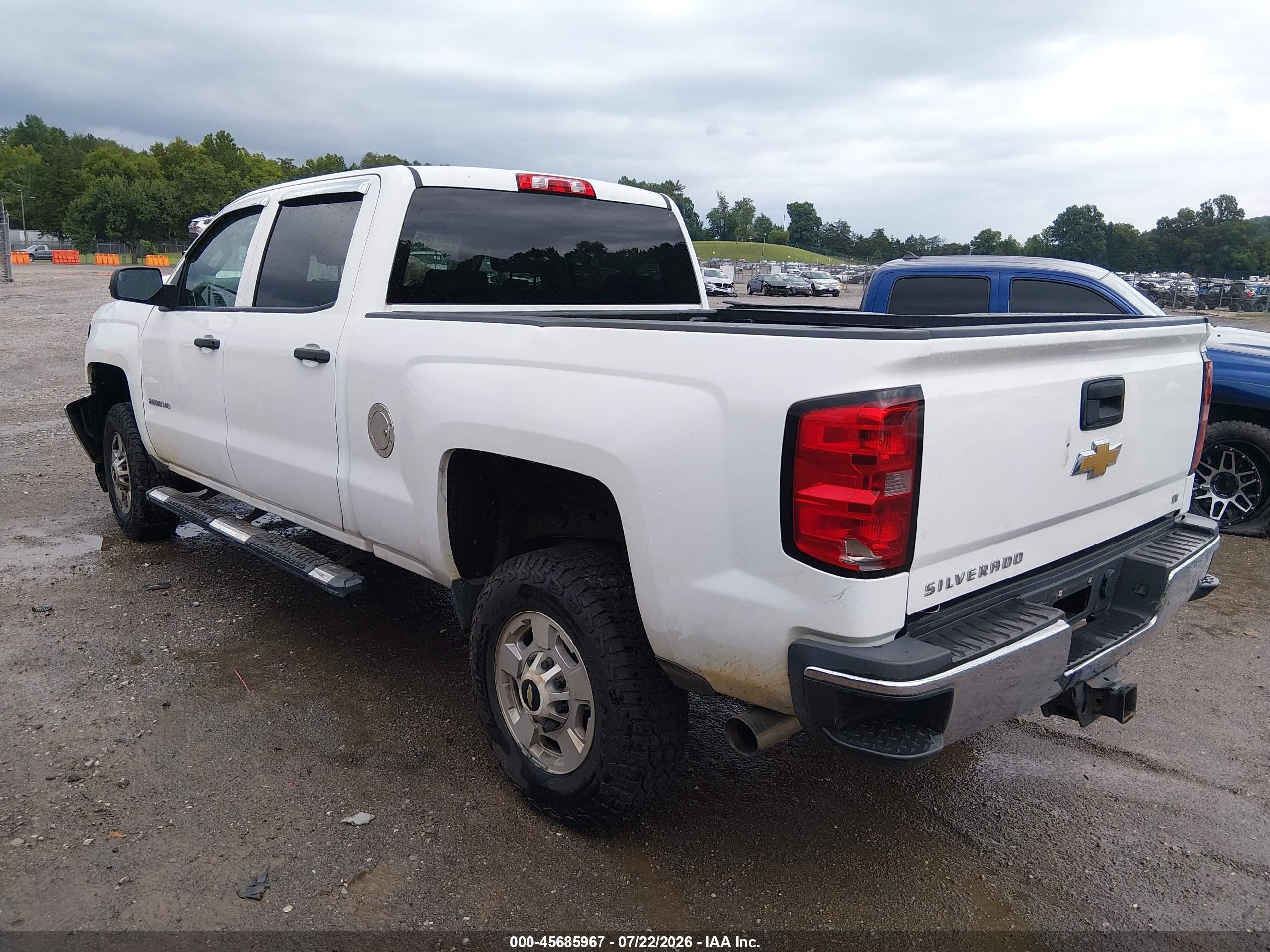 2015 Chevrolet Silverado 2500hd Lt White vin: 1GC1CVEG1FF103528