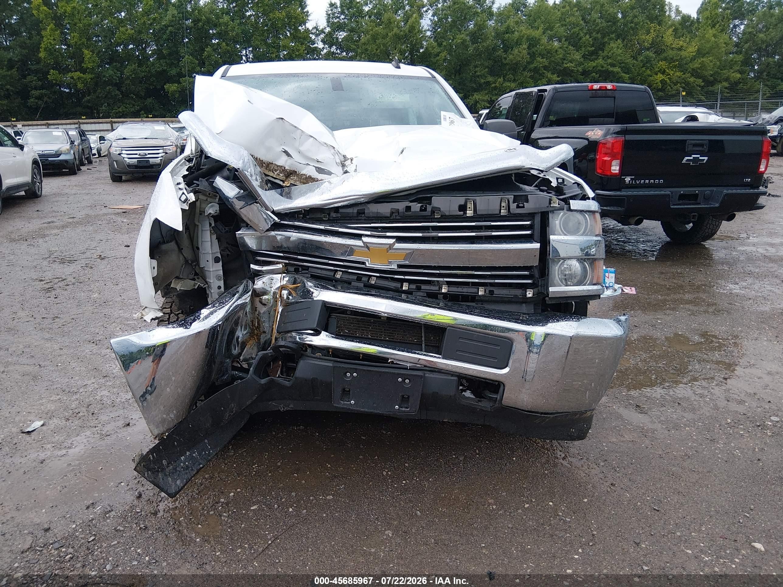 2015 Chevrolet Silverado 2500hd Lt White vin: 1GC1CVEG1FF103528