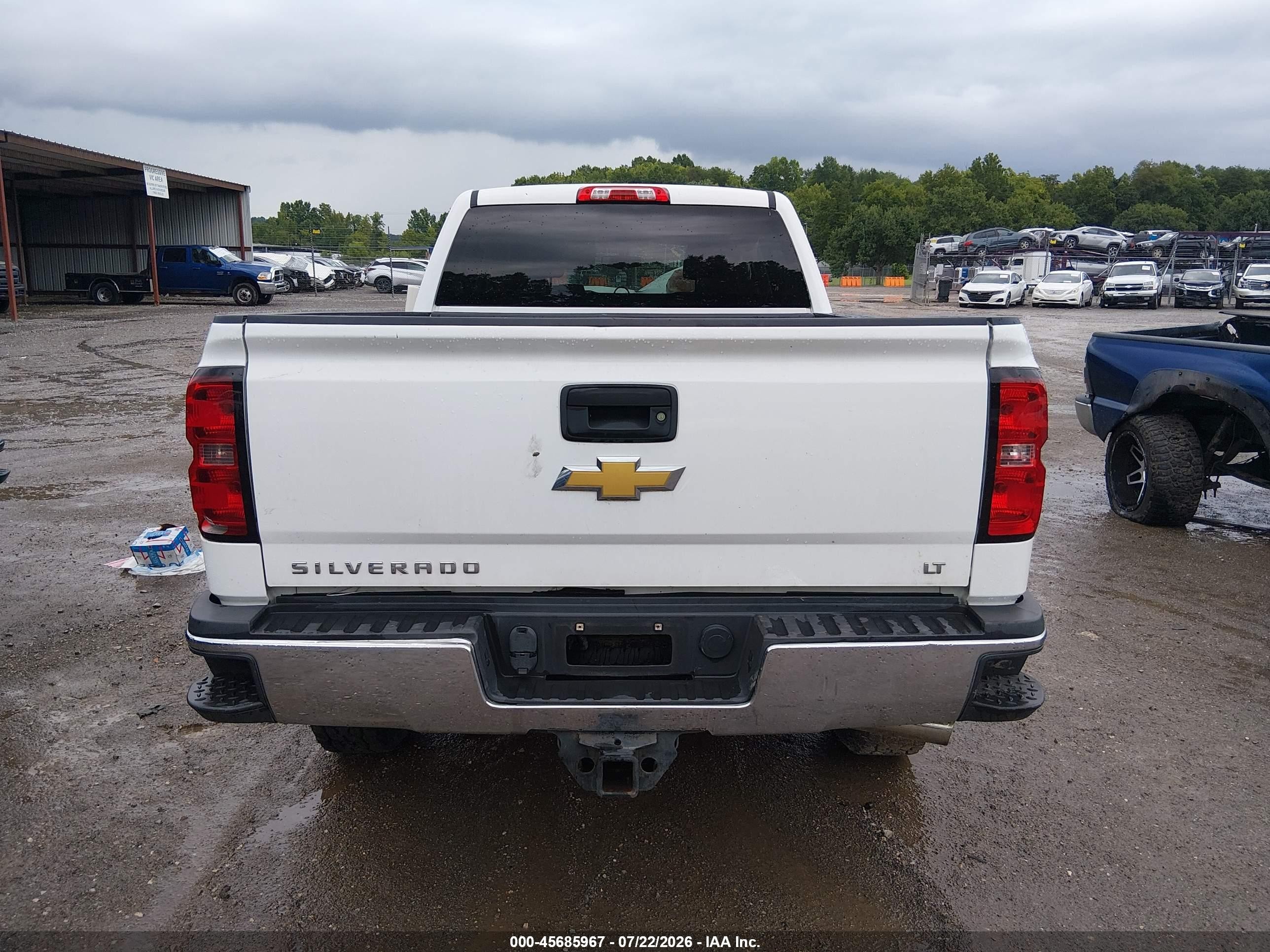 2015 Chevrolet Silverado 2500hd Lt White vin: 1GC1CVEG1FF103528