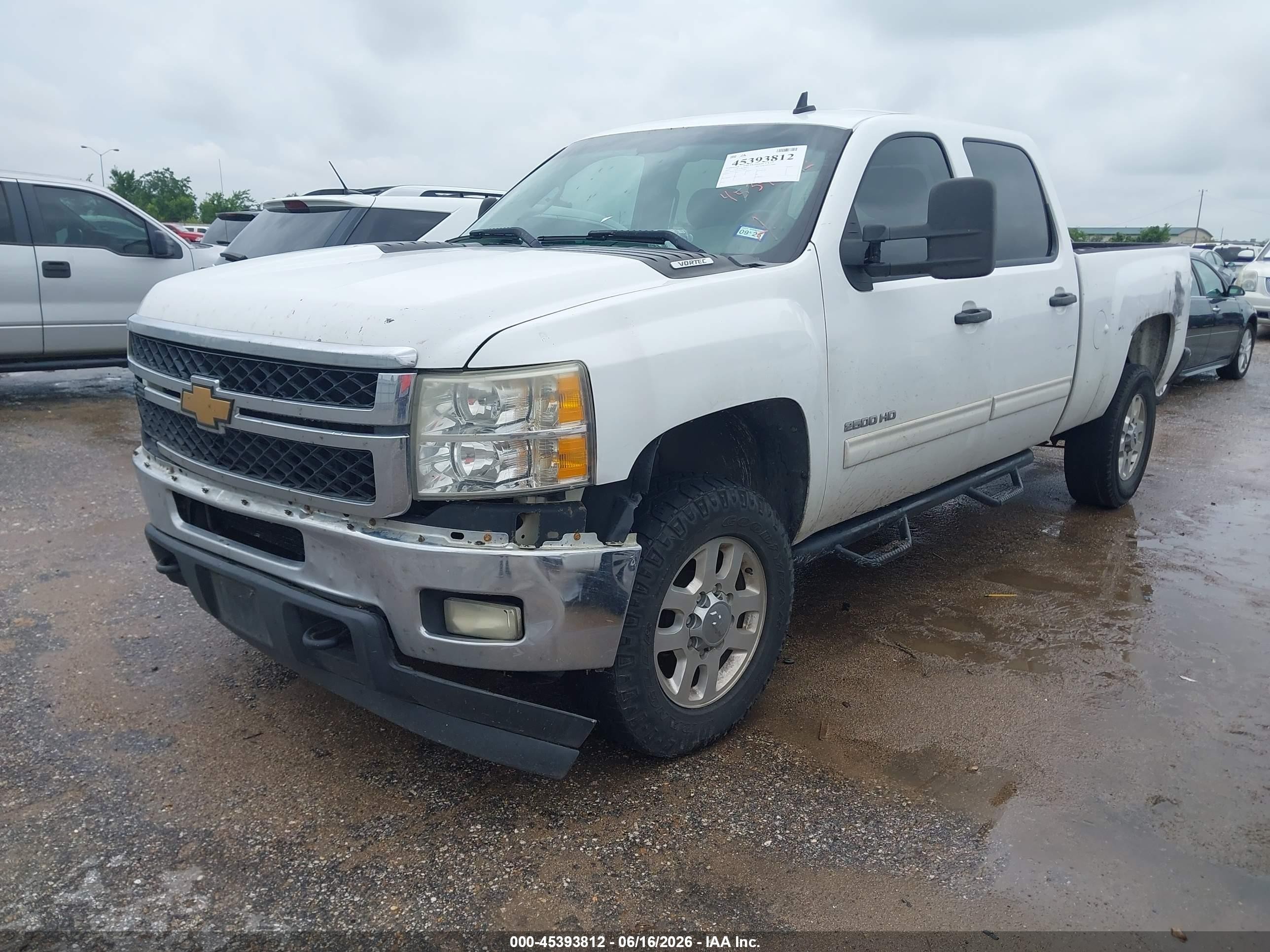 2012 Chevrolet Silverado 2500hd Lt White vin: 1GC1CXCG7CF119887