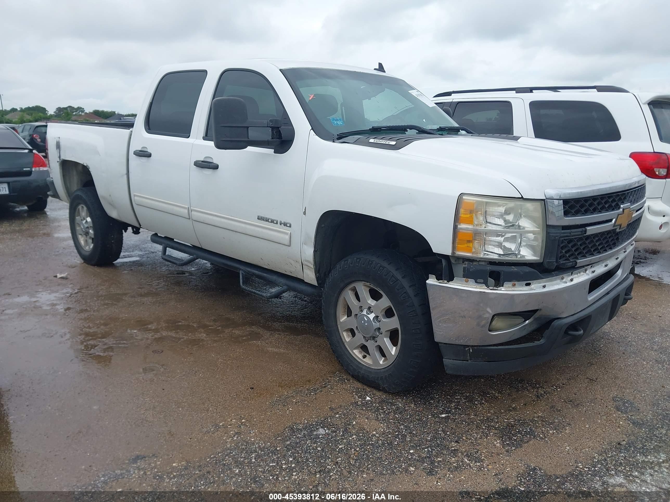 2012 Chevrolet Silverado 2500hd Lt White vin: 1GC1CXCG7CF119887