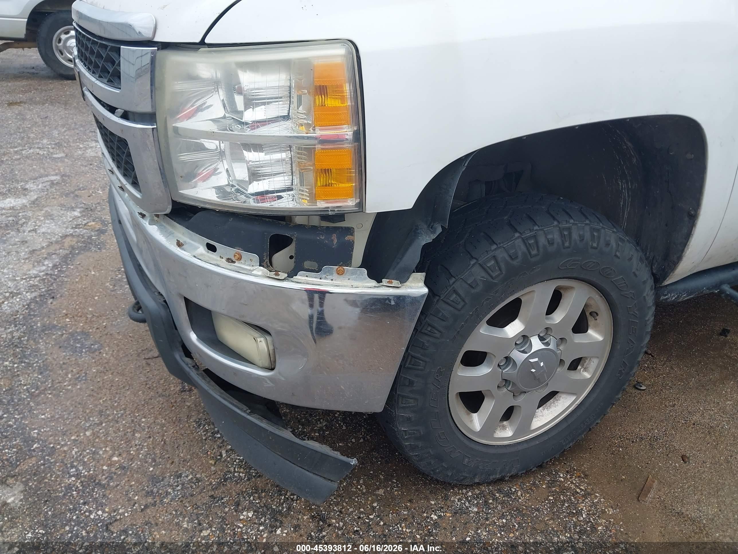 2012 Chevrolet Silverado 2500hd Lt White vin: 1GC1CXCG7CF119887