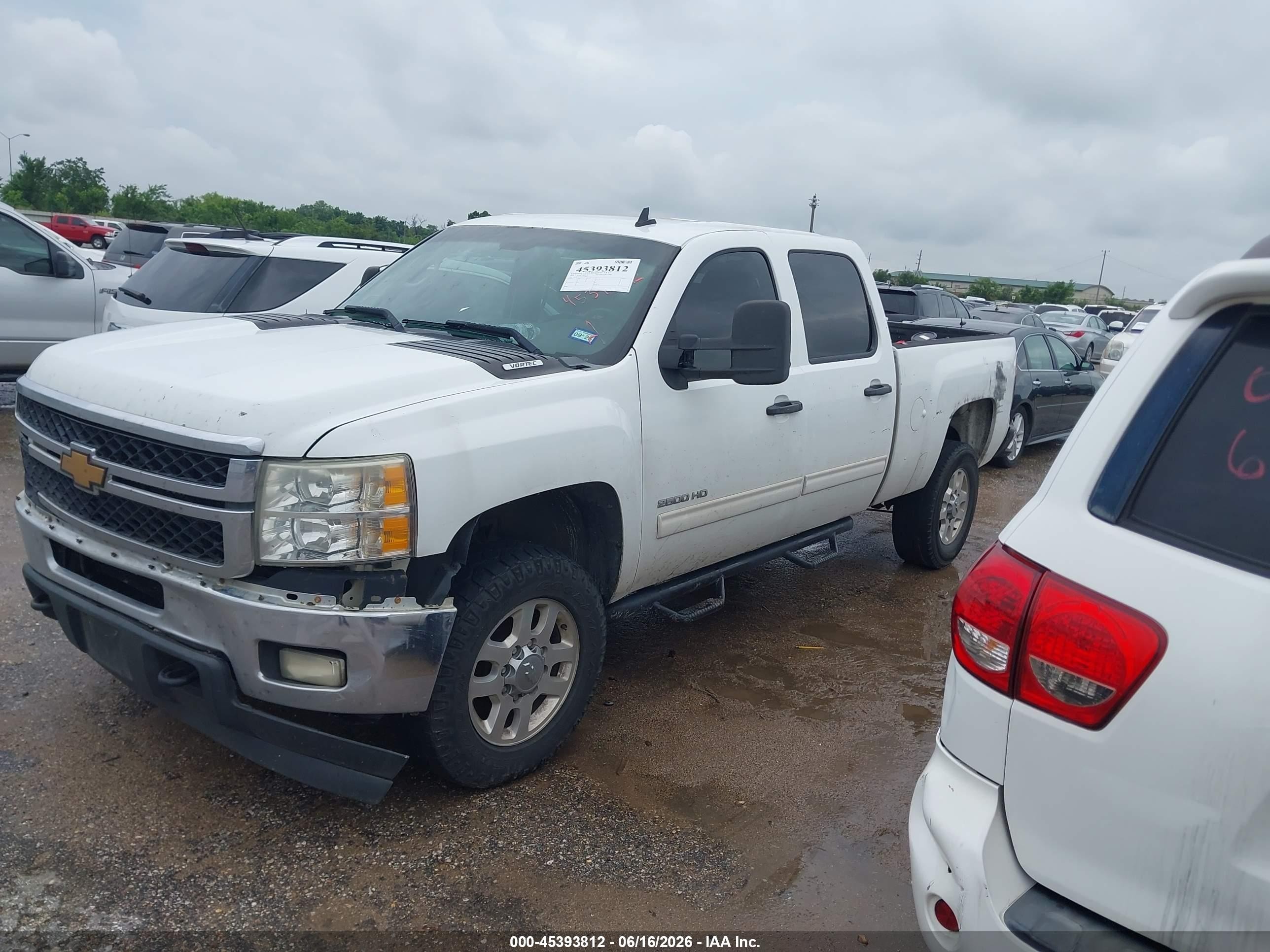 2012 Chevrolet Silverado 2500hd Lt White vin: 1GC1CXCG7CF119887