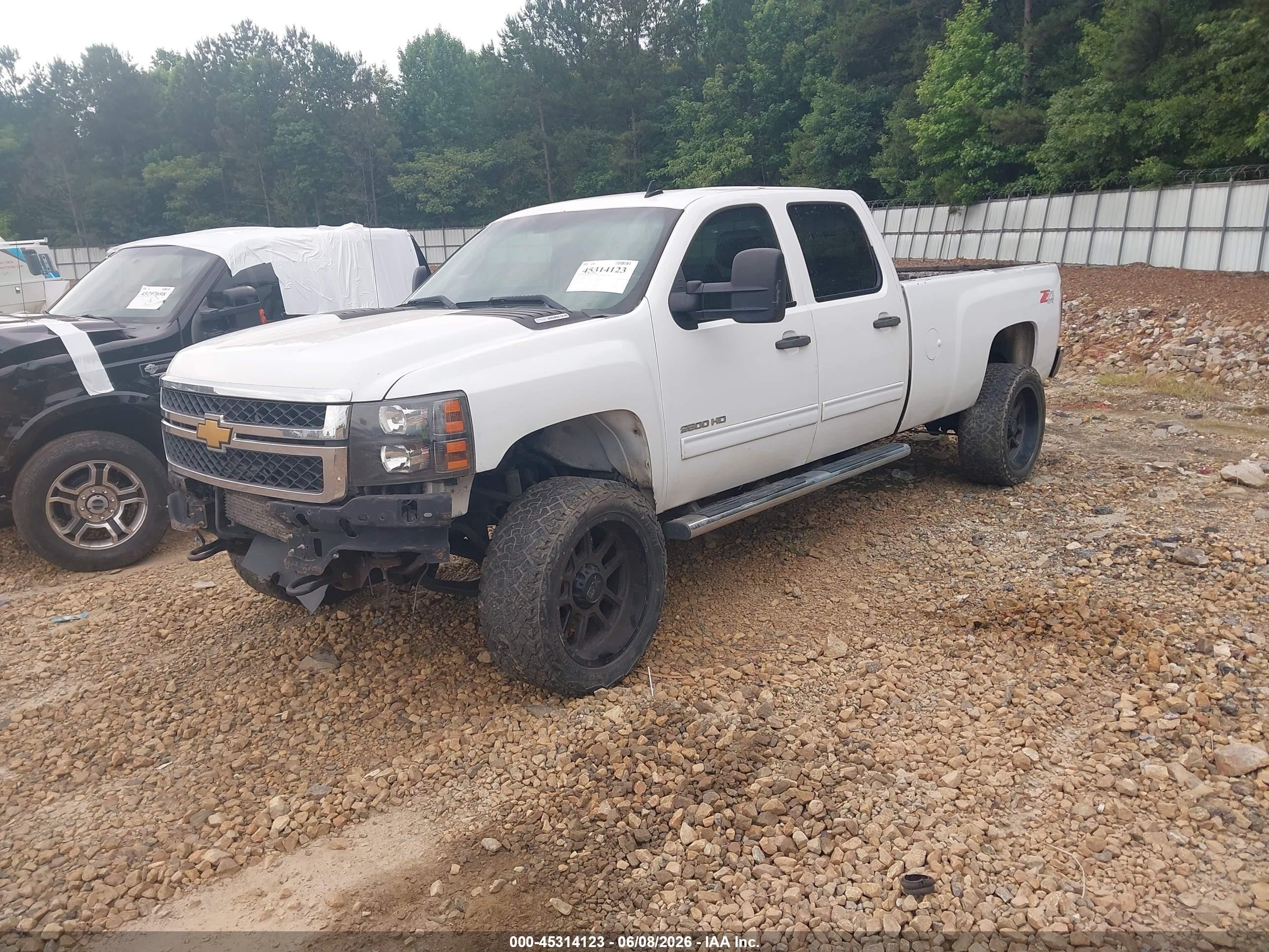 2012 Chevrolet Silverado 2500hd Lt White vin: 1GC1CXE81CF221112