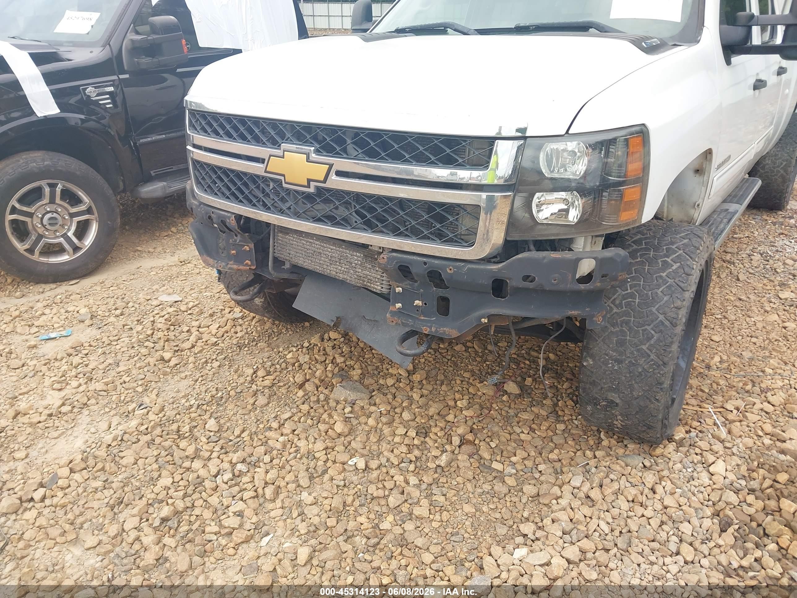 2012 Chevrolet Silverado 2500hd Lt White vin: 1GC1CXE81CF221112