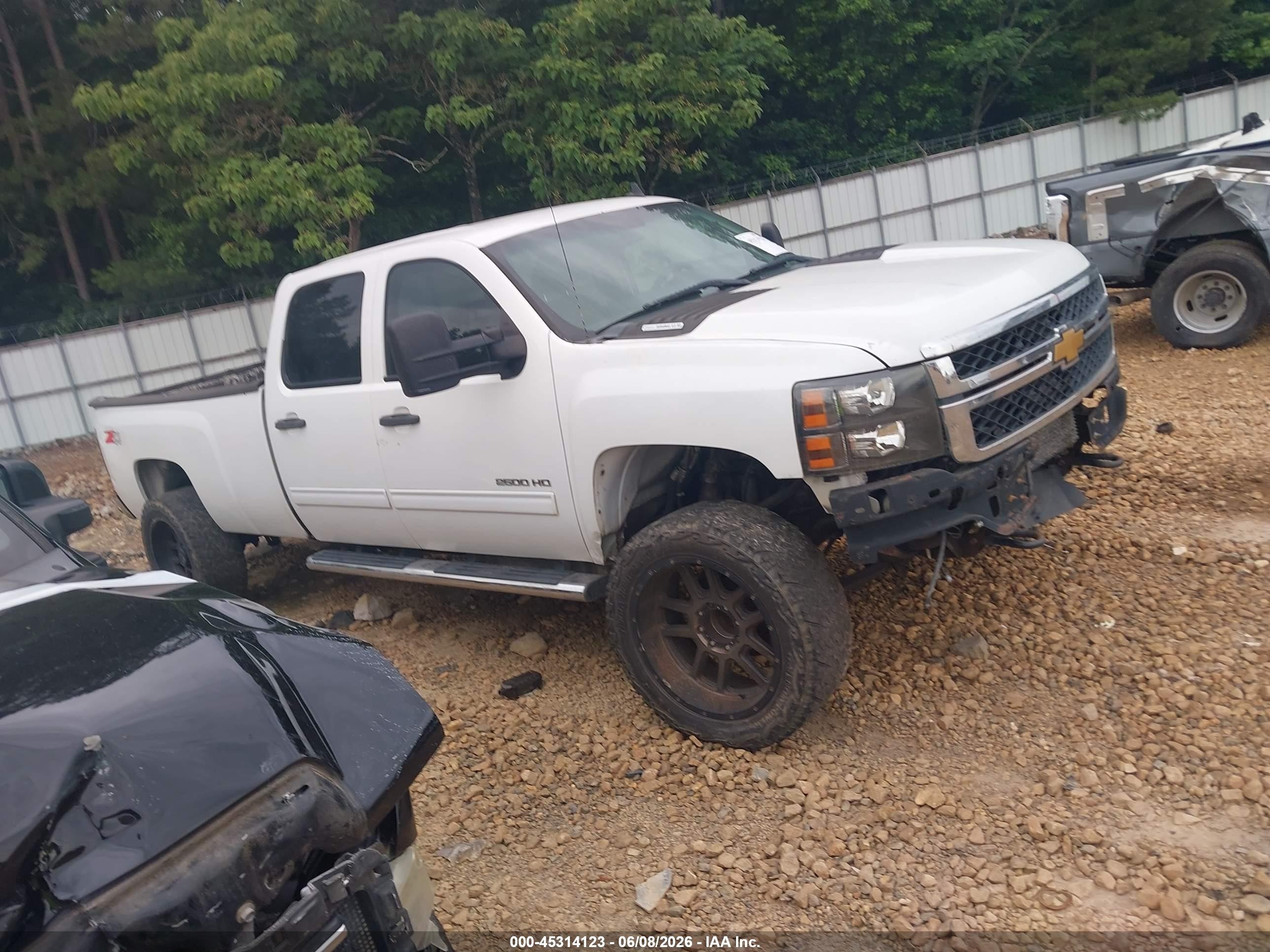 2012 Chevrolet Silverado 2500hd Lt White vin: 1GC1CXE81CF221112