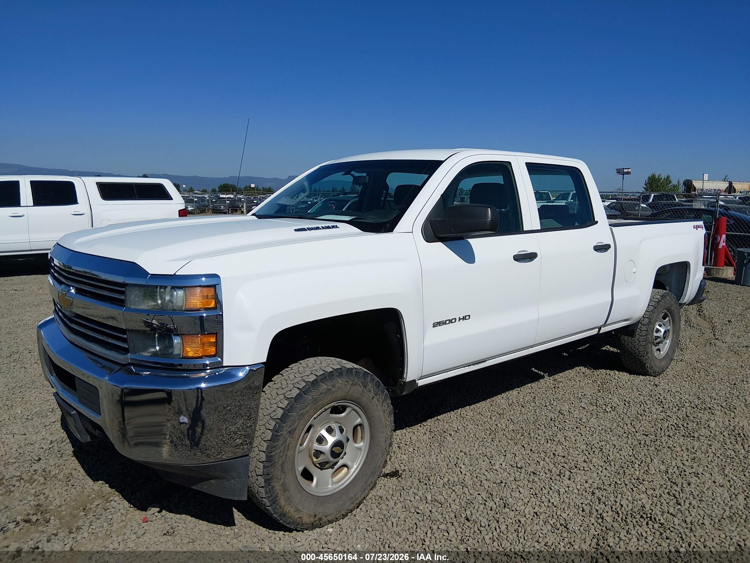 2015 Chevrolet Silverado 2500hd Built After Aug 14 Work Truck White vin: 1GC1KUE85FF640120
