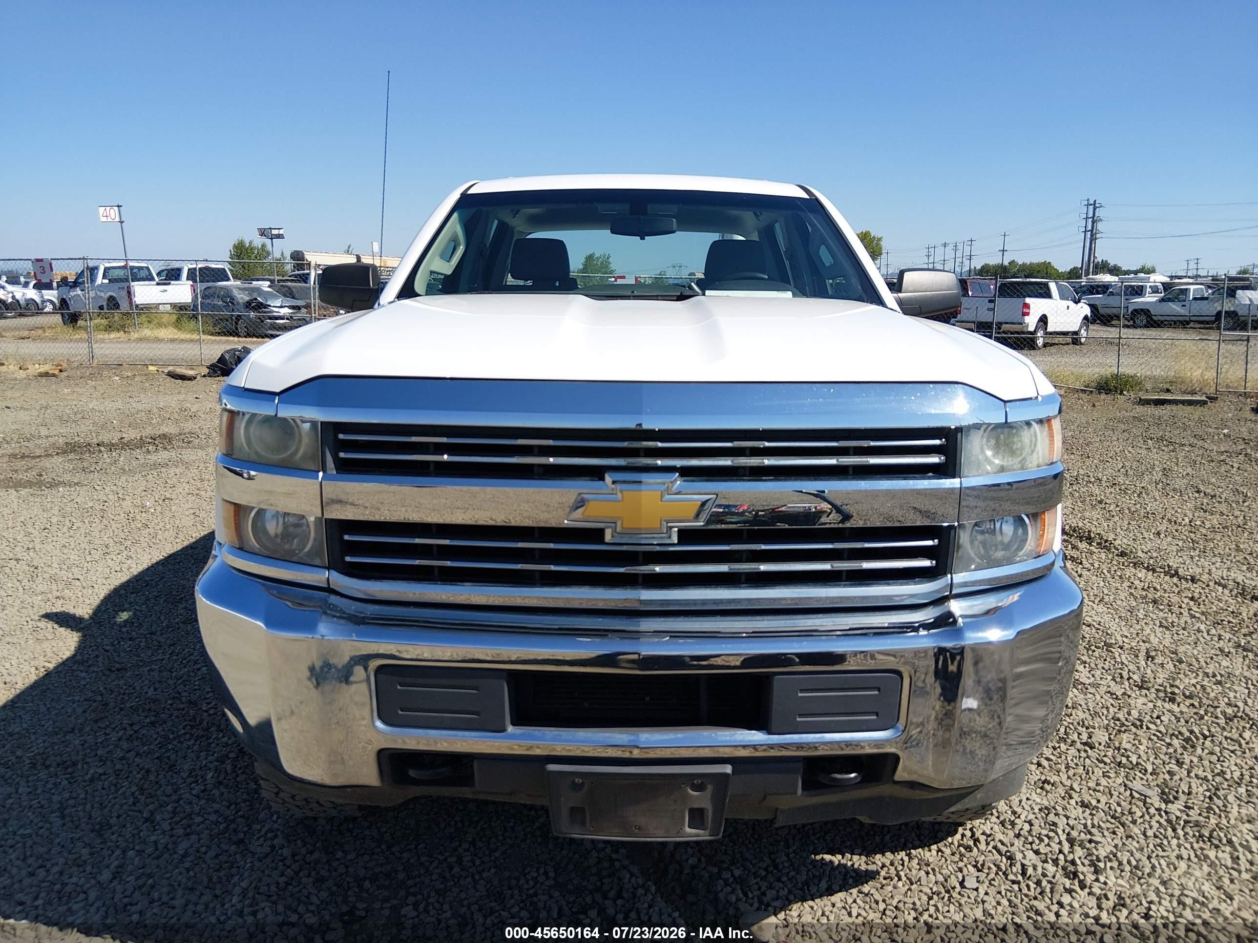 2015 Chevrolet Silverado 2500hd Built After Aug 14 Work Truck White vin: 1GC1KUE85FF640120