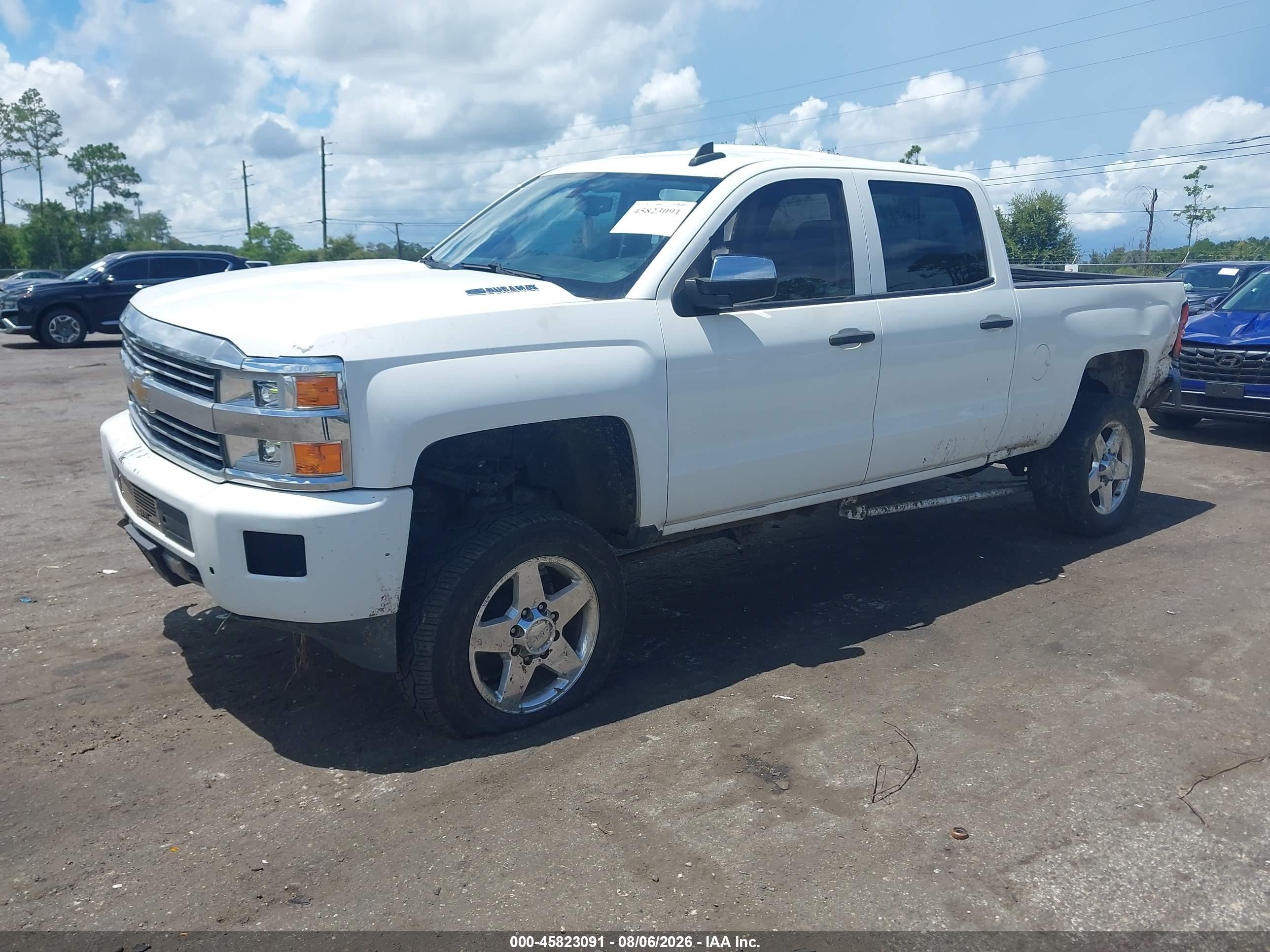 2015 Chevrolet Silverado 2500hd Built After Aug 14 Work Truck White vin: 1GC1KUE8XFF512293