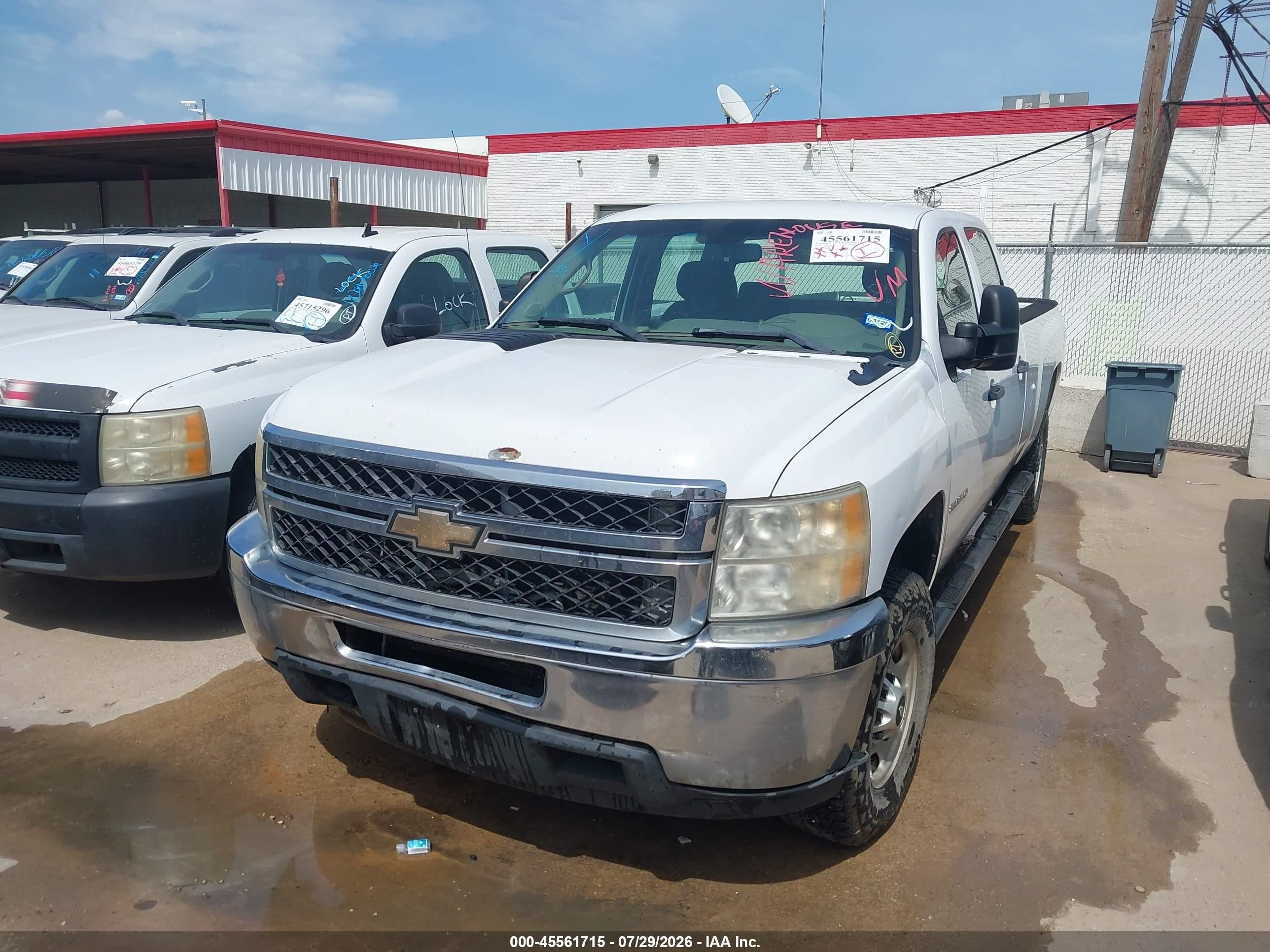 2011 Chevrolet Silverado 2500hd Work Truck White vin: 1GC1KVC80BF137095