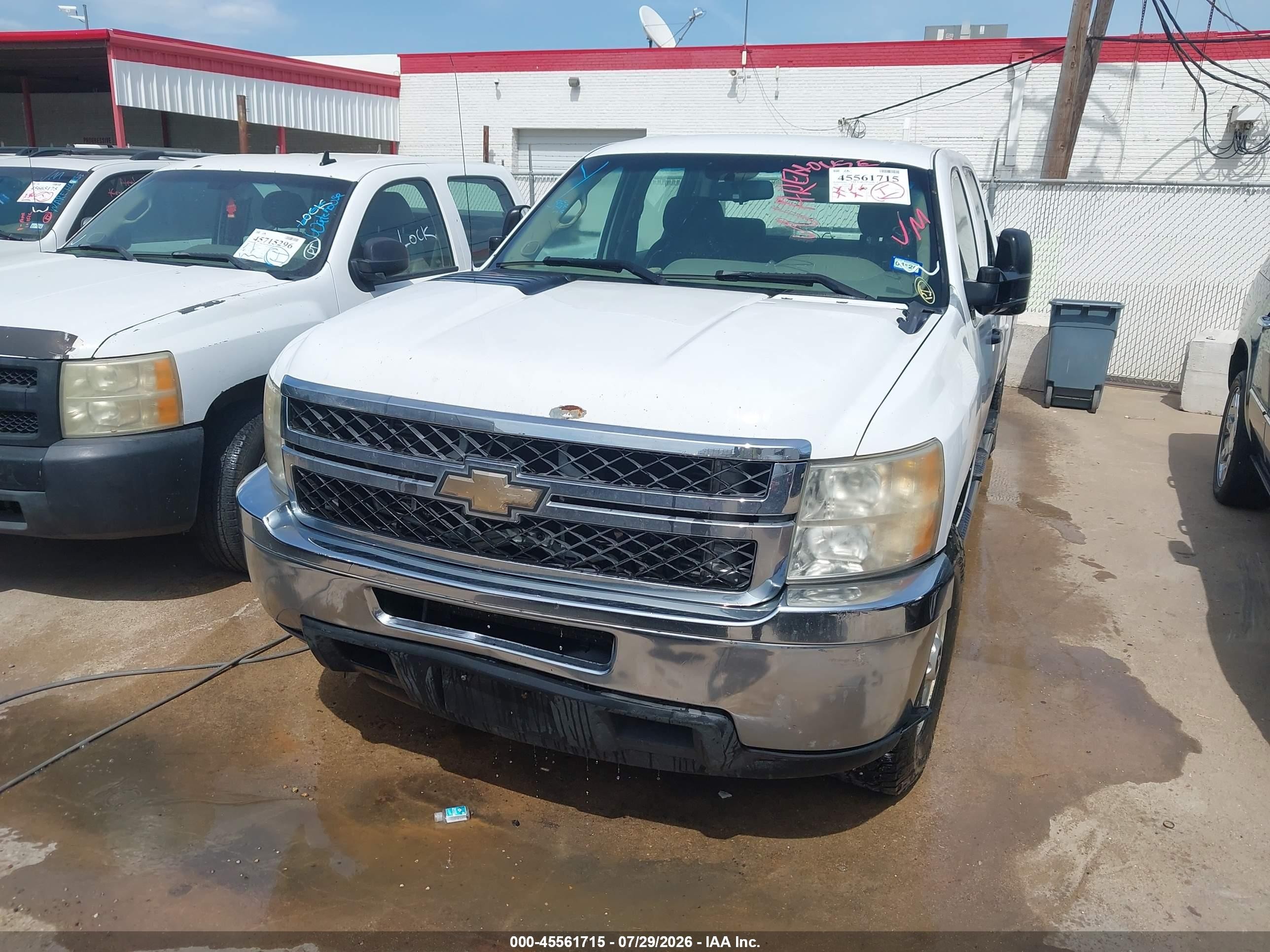 2011 Chevrolet Silverado 2500hd Work Truck White vin: 1GC1KVC80BF137095