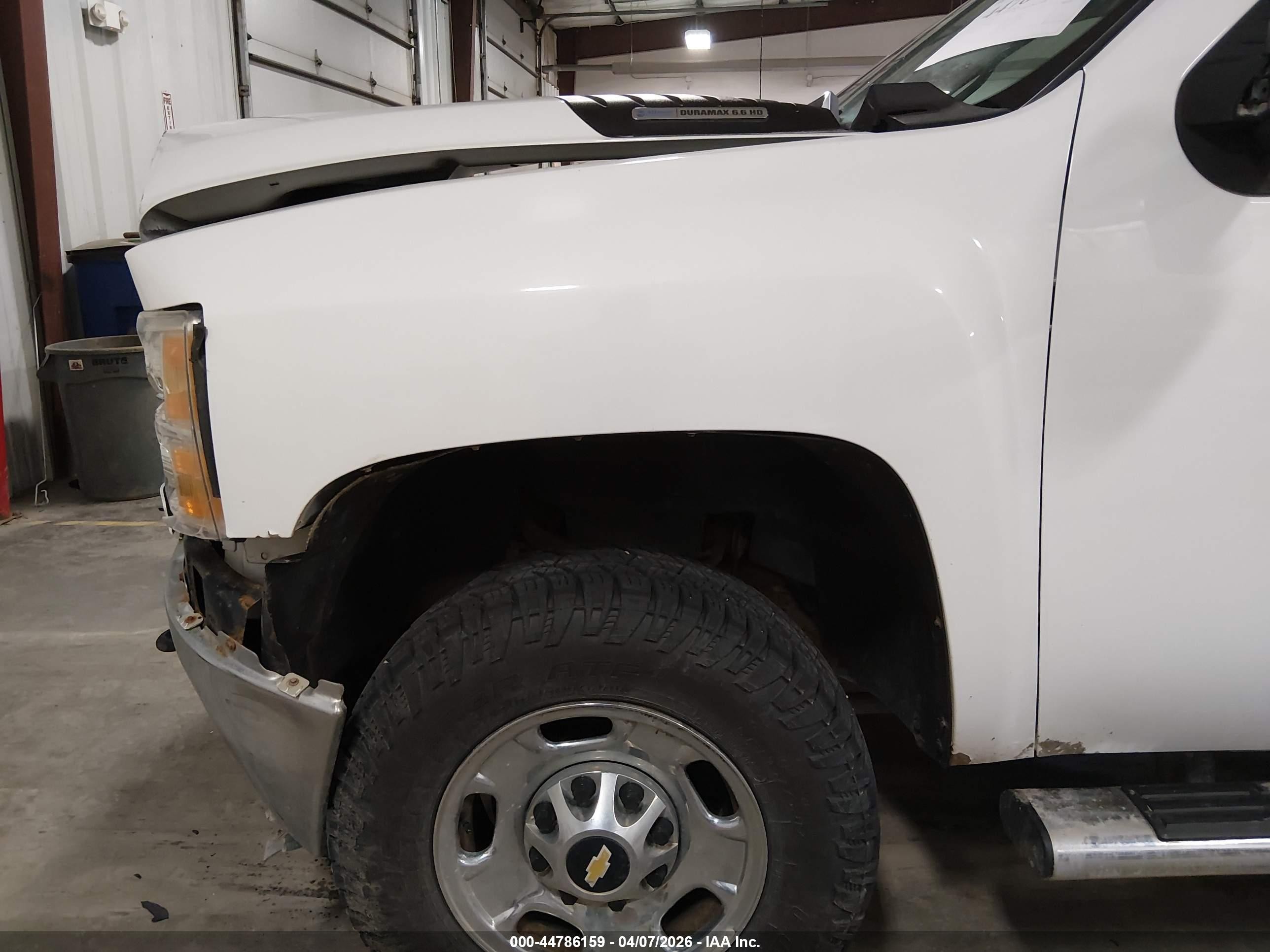 2013 Chevrolet Silverado 2500hd Work Truck White vin: 1GC1KVC80DF186624