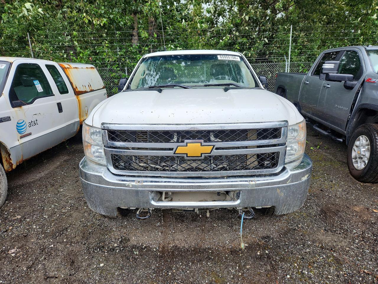 2012 Chevrolet Silverado K2500 Heavy Duty White vin: 1GC1KVC82CF153428