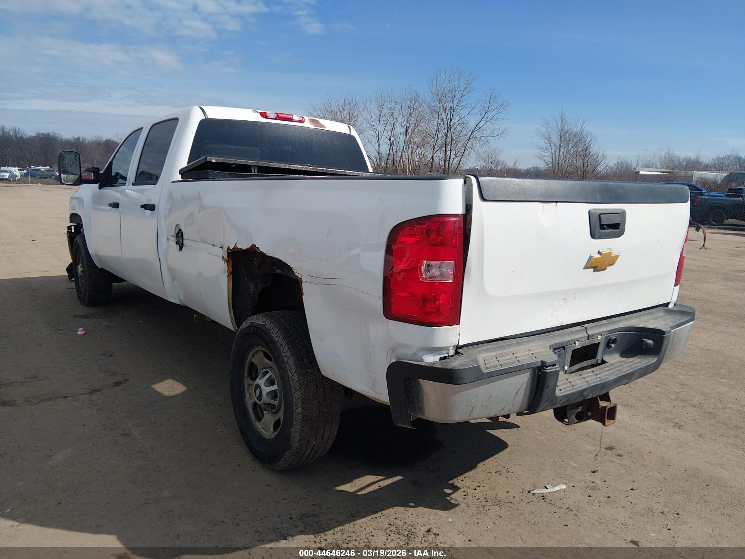 2014 Chevrolet Silverado 2500hd Work Truck White vin: 1GC1KVC89EF186056