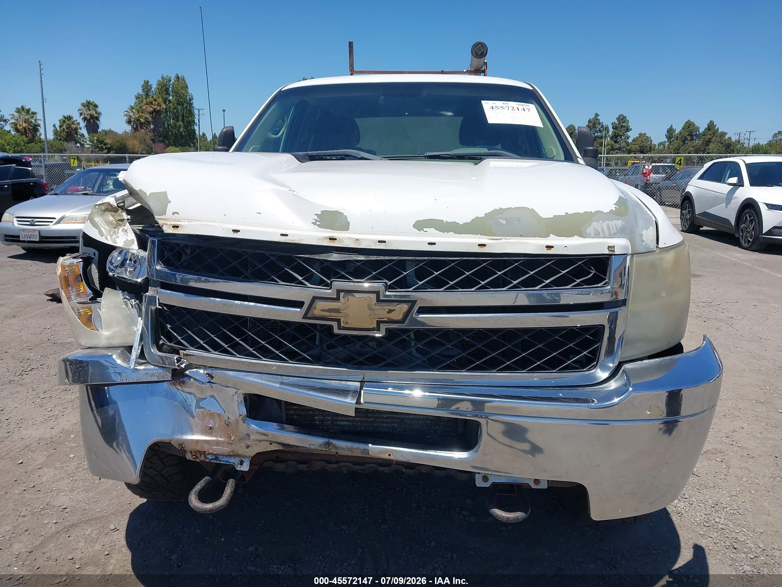 2011 Chevrolet Silverado 2500hd Work Truck White vin: 1GC1KVCG1BF202284