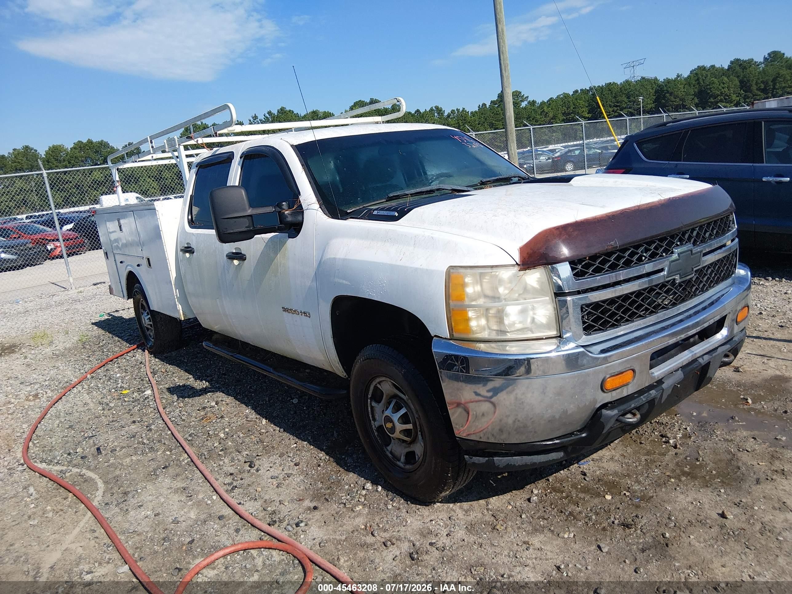 2011 Chevrolet Silverado 2500hd Work Truck White vin: 1GC1KVCG2BF128115