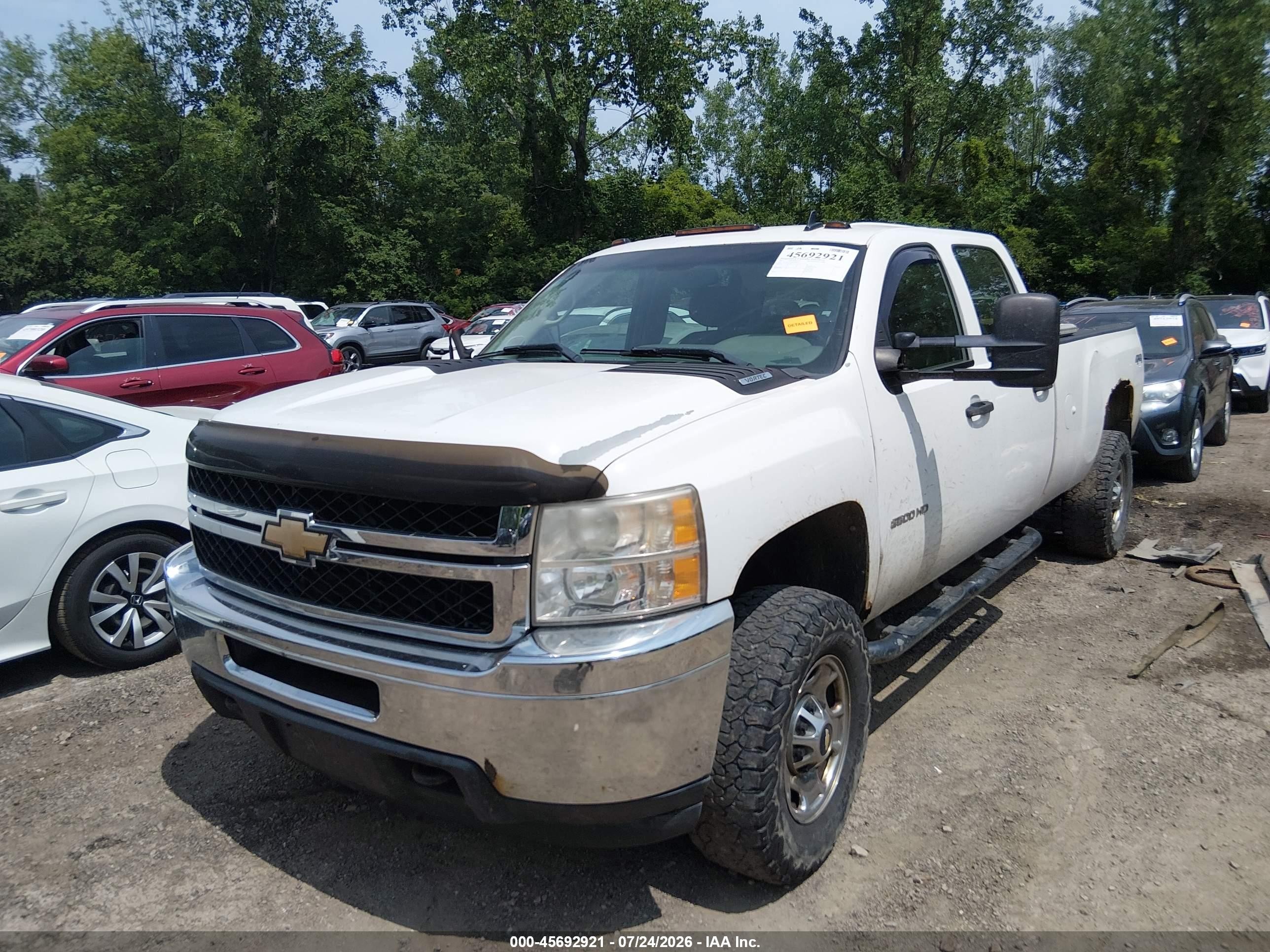 2011 Chevrolet Silverado 2500hd Work Truck White vin: 1GC1KVCG3BF226814