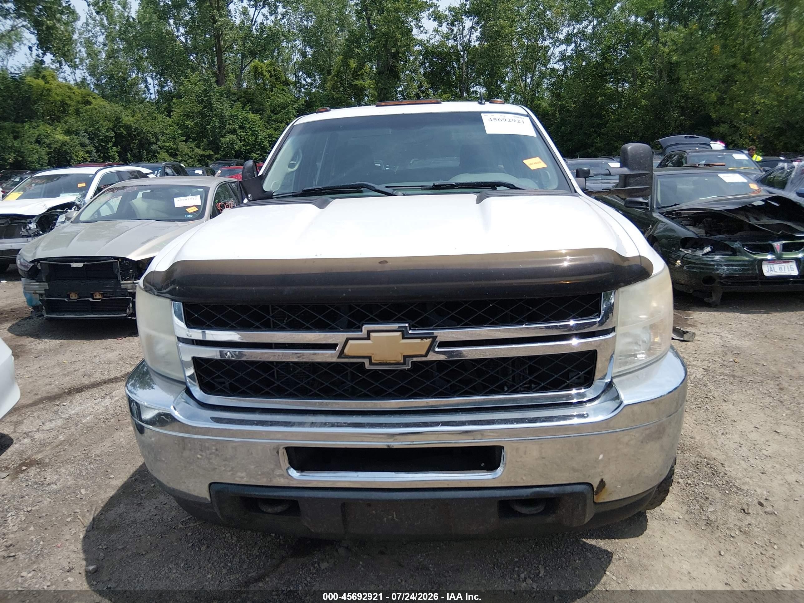 2011 Chevrolet Silverado 2500hd Work Truck White vin: 1GC1KVCG3BF226814