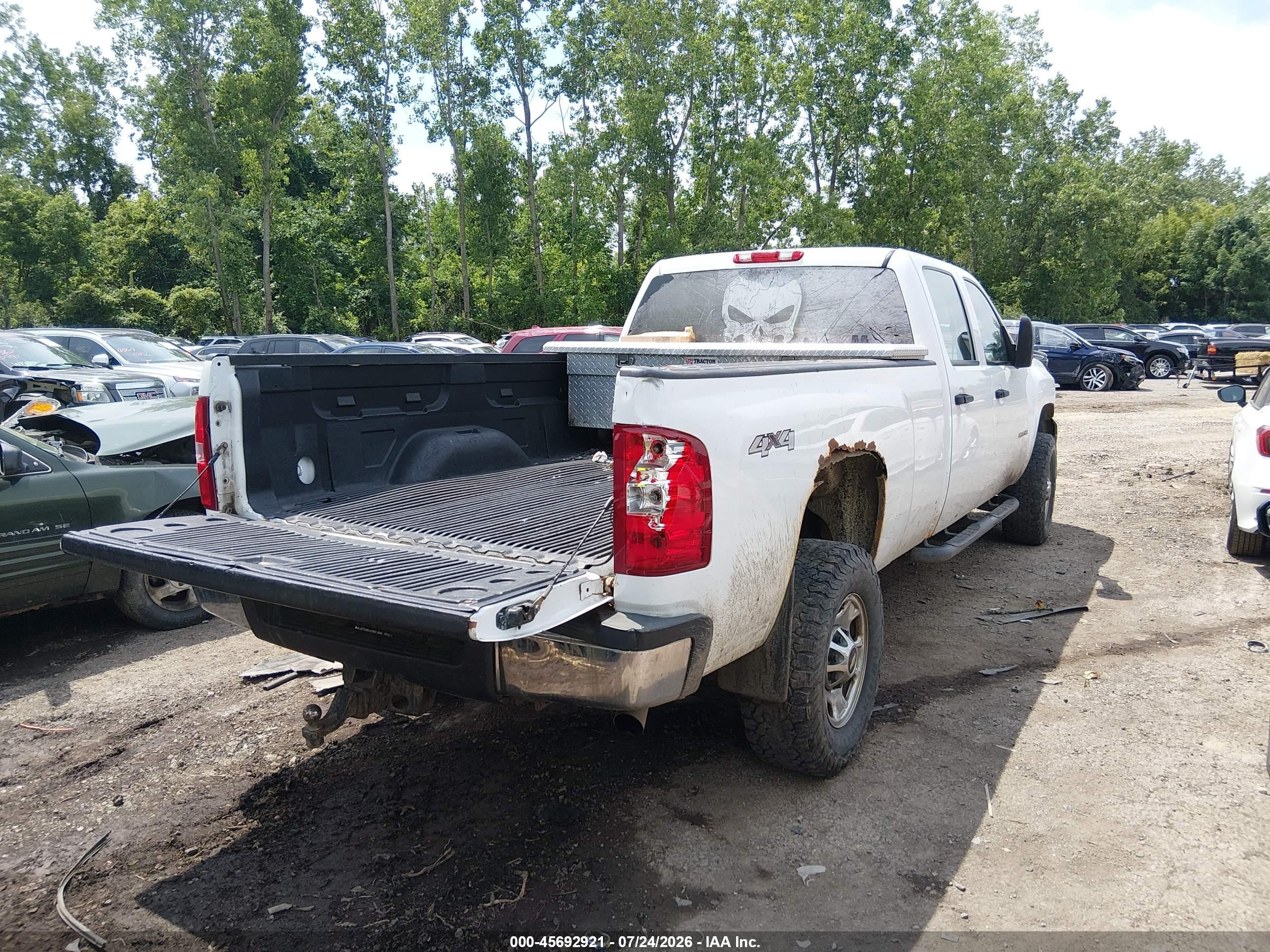 2011 Chevrolet Silverado 2500hd Work Truck White vin: 1GC1KVCG3BF226814