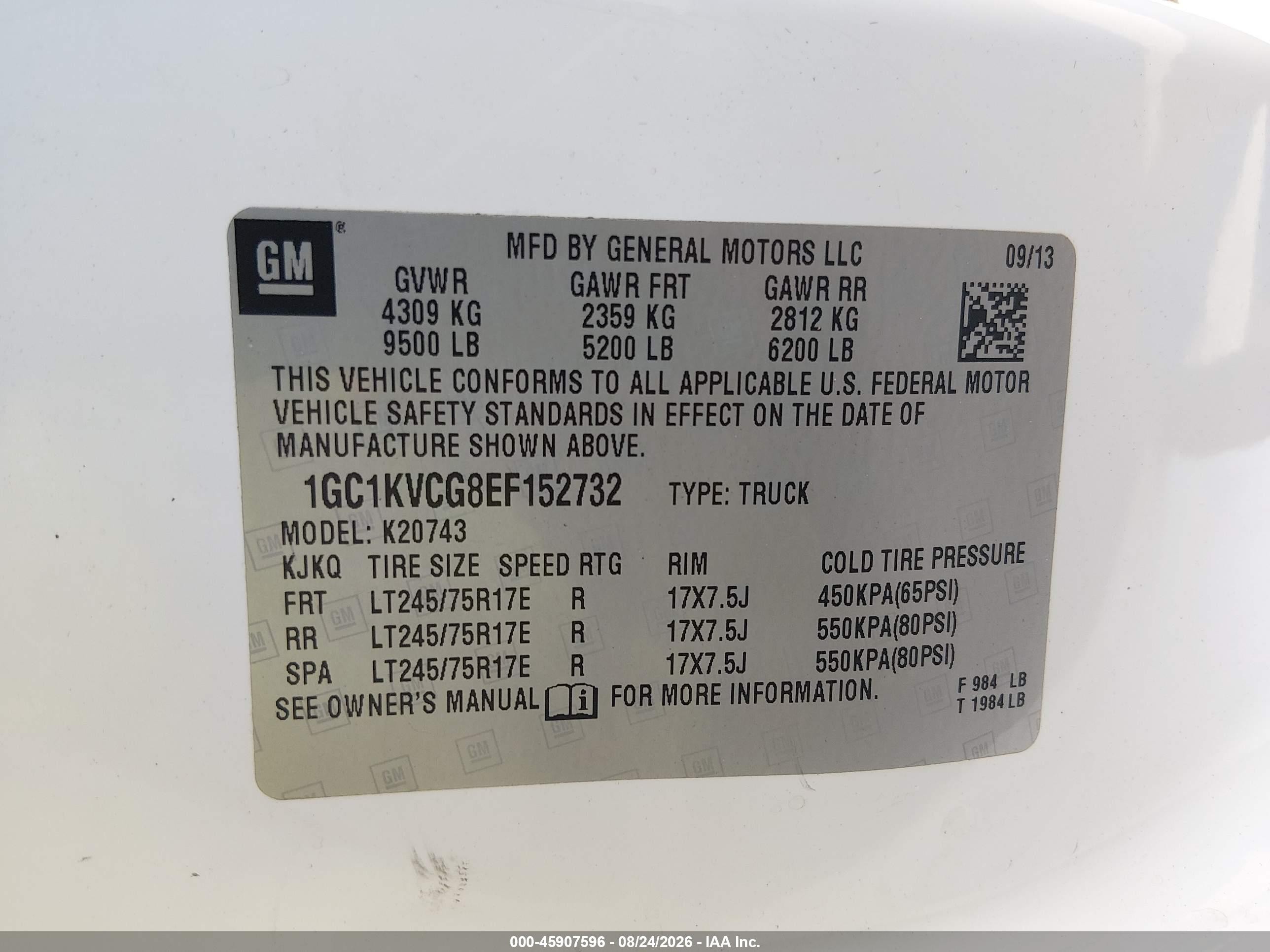 2014 Chevrolet Silverado 2500hd Work Truck White vin: 1GC1KVCG8EF152732