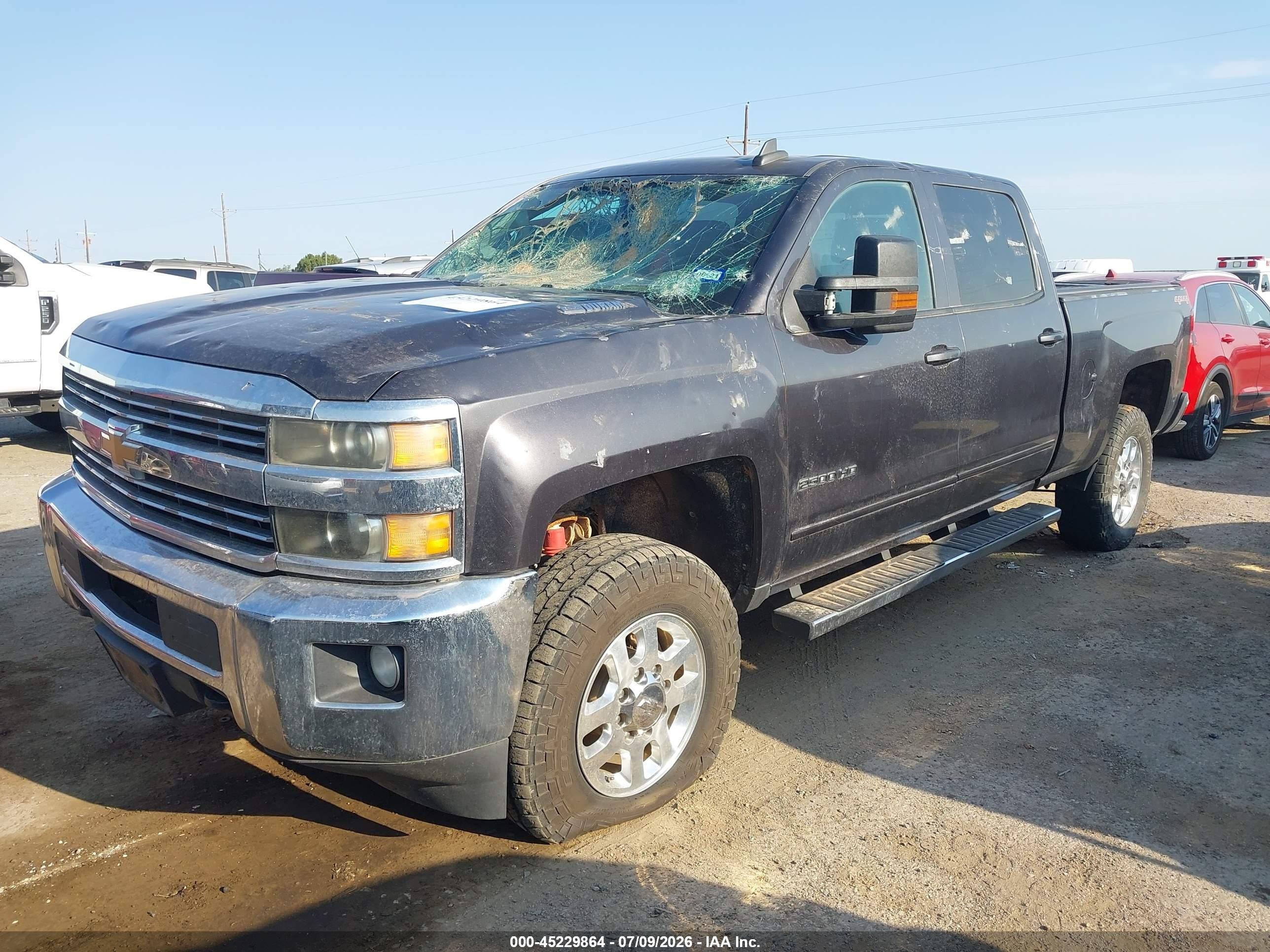 2015 Chevrolet Silverado 2500hd Lt Gray vin: 1GC1KVE84FF580014