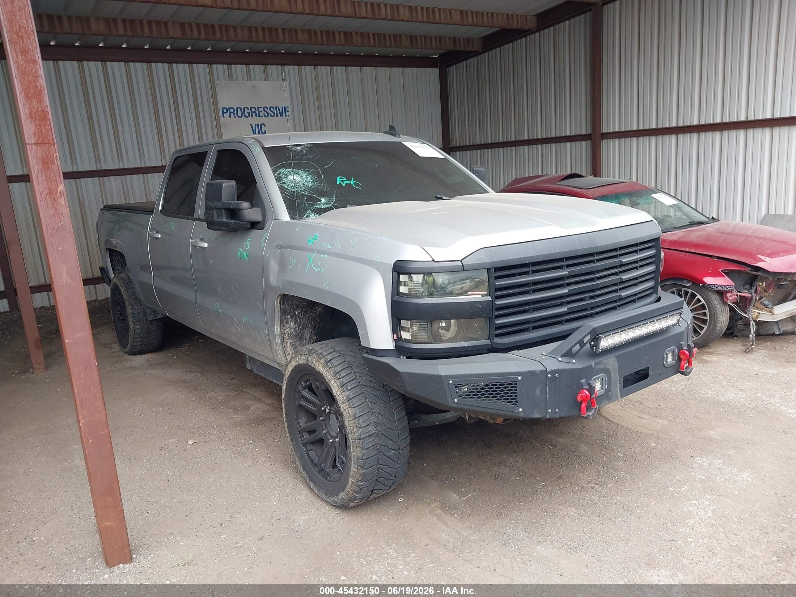 2015 Chevrolet Silverado 2500hd Lt Silver vin: 1GC1KVE88FF561529