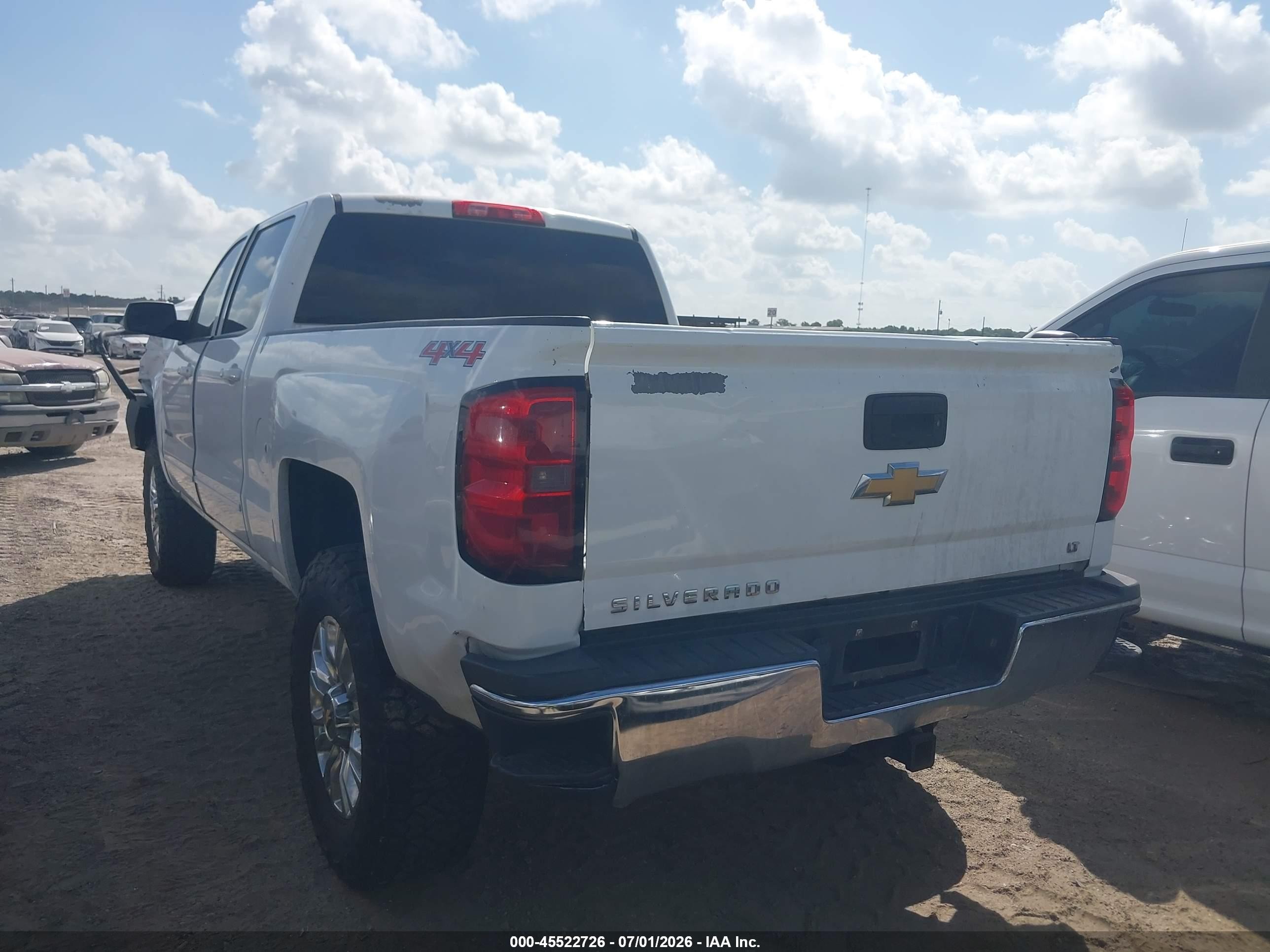 2015 Chevrolet Silverado 2500hd Built After Aug 14 Lt White vin: 1GC1KVE89FF508287