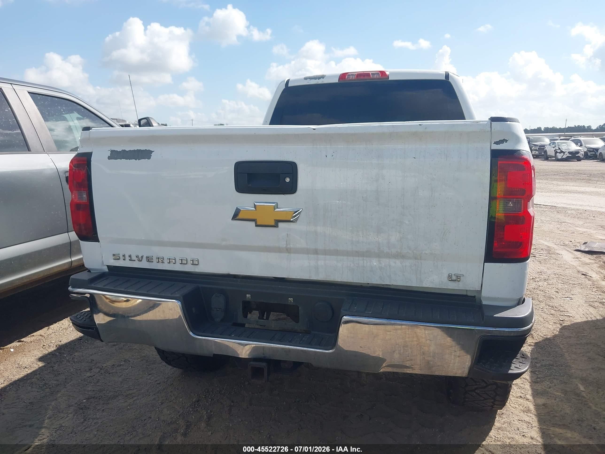 2015 Chevrolet Silverado 2500hd Built After Aug 14 Lt White vin: 1GC1KVE89FF508287