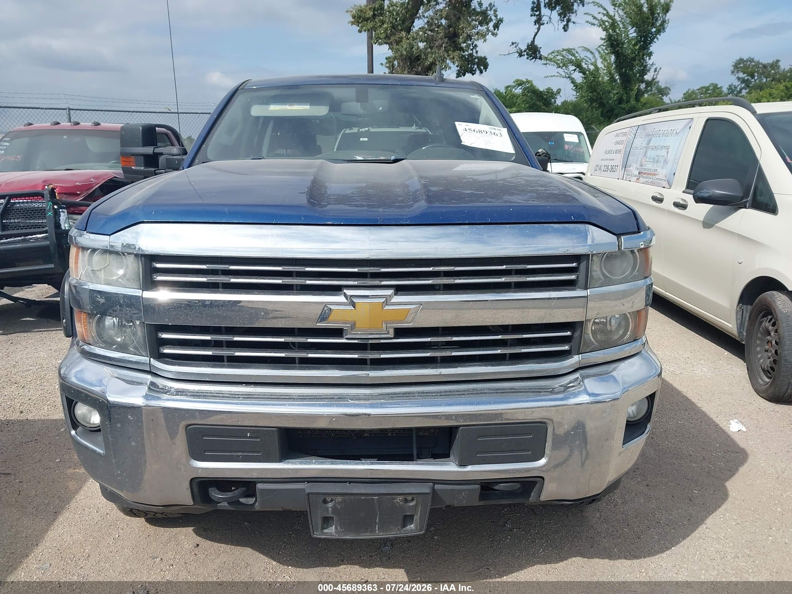 2015 Chevrolet Silverado 2500hd Built After Aug 14 Lt Синий vin: 1GC1KVEG1FF572492