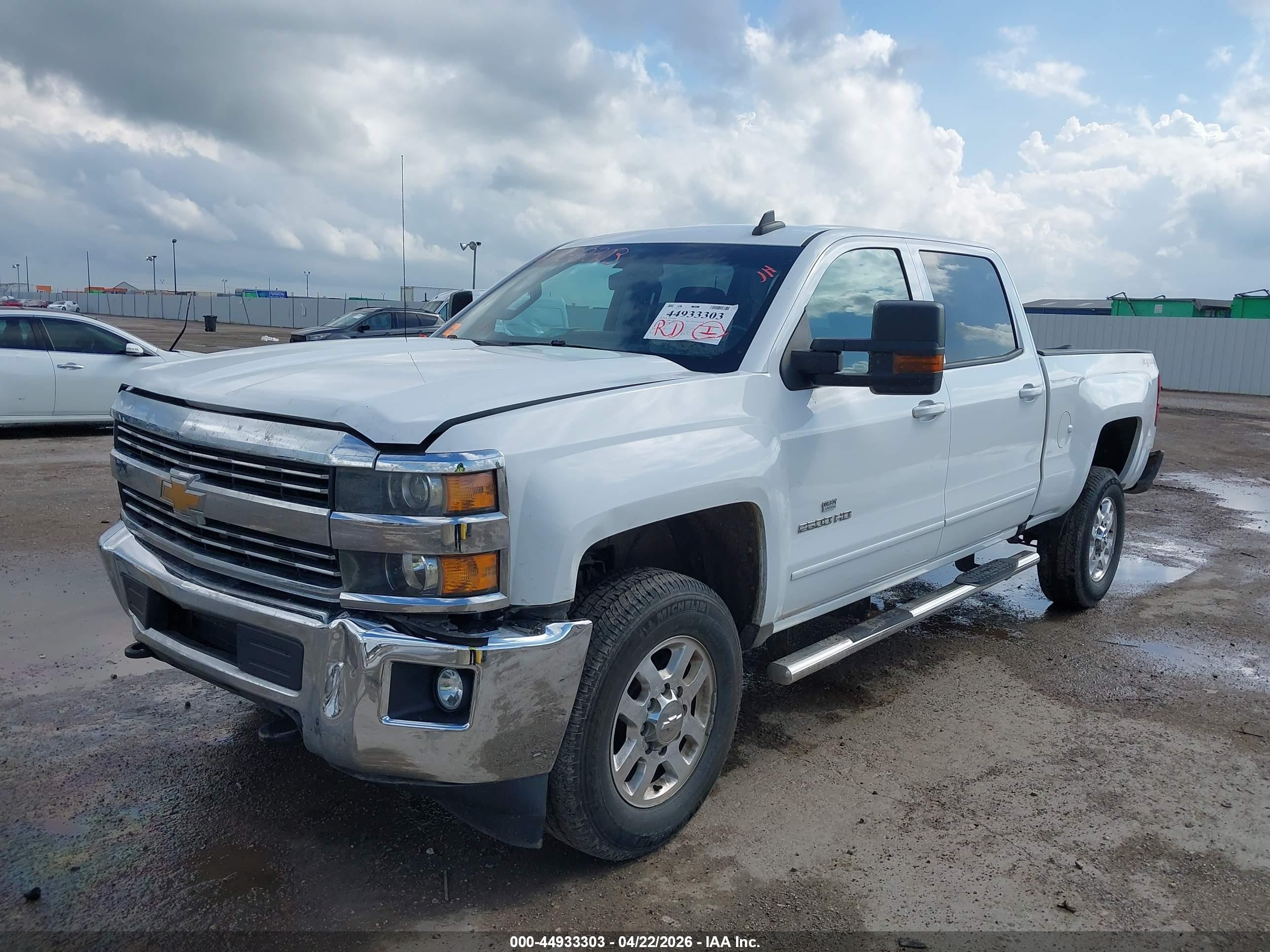 2015 Chevrolet Silverado 2500hd Lt White vin: 1GC1KVEG2FF674013