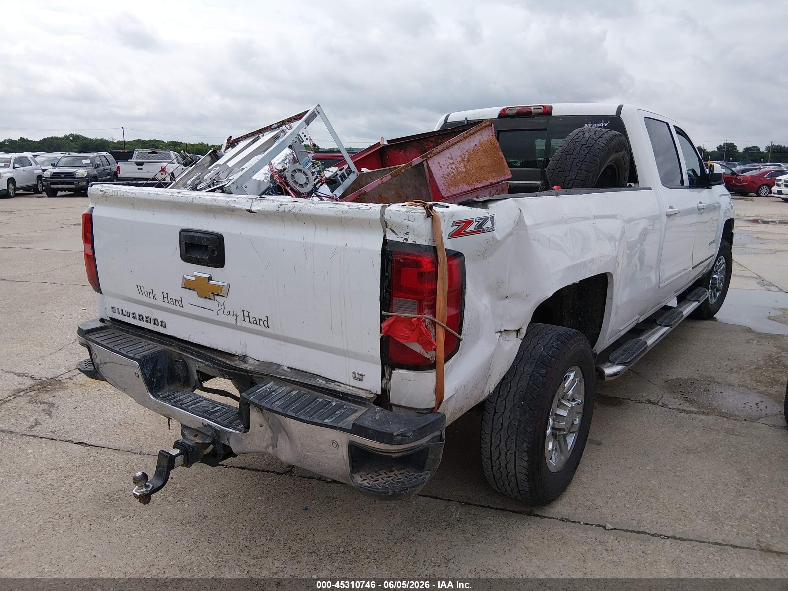 2015 Chevrolet Silverado 2500hd Lt White vin: 1GC1KVEG4FF514389