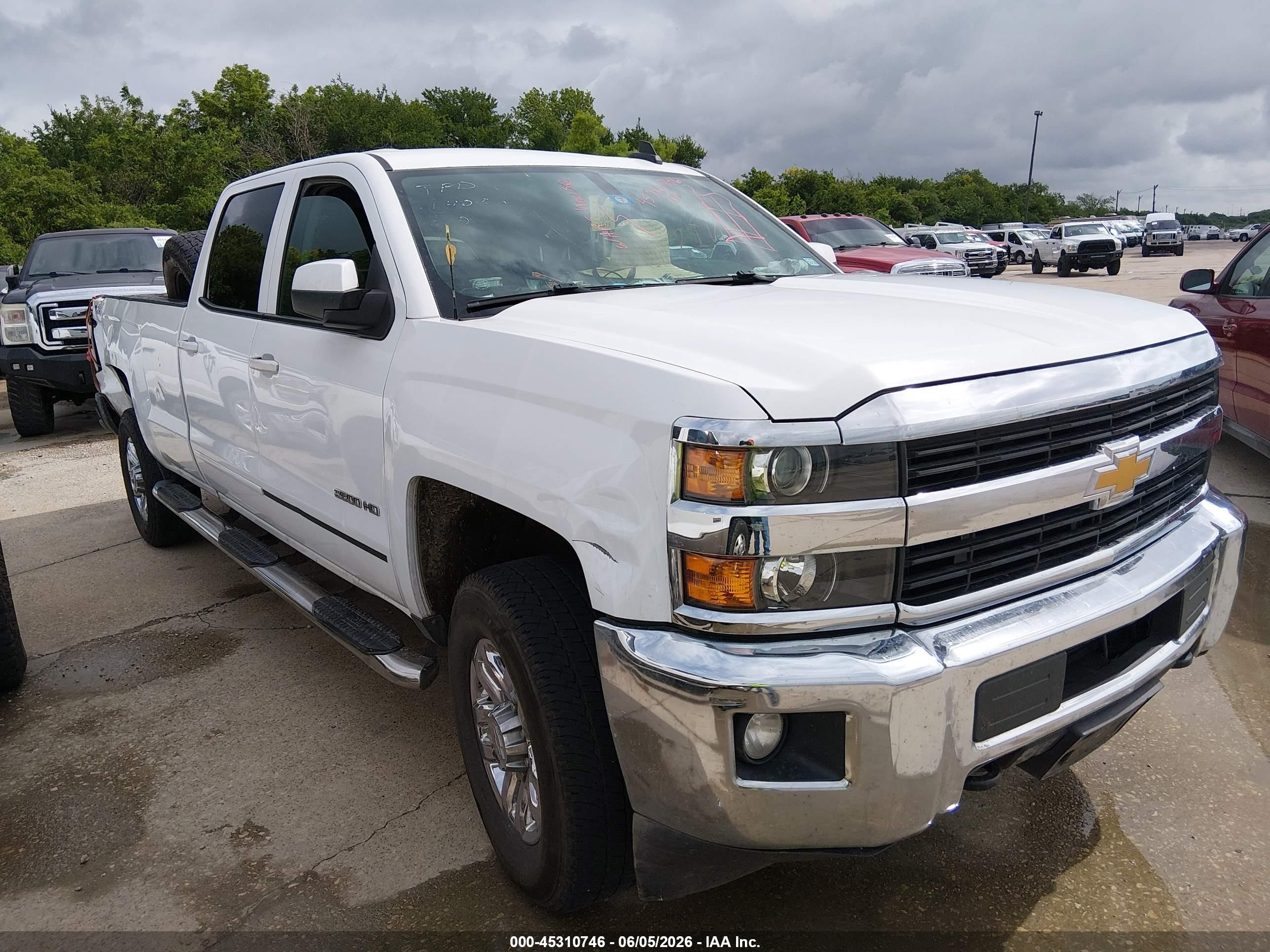 2015 Chevrolet Silverado 2500hd Lt White vin: 1GC1KVEG4FF514389