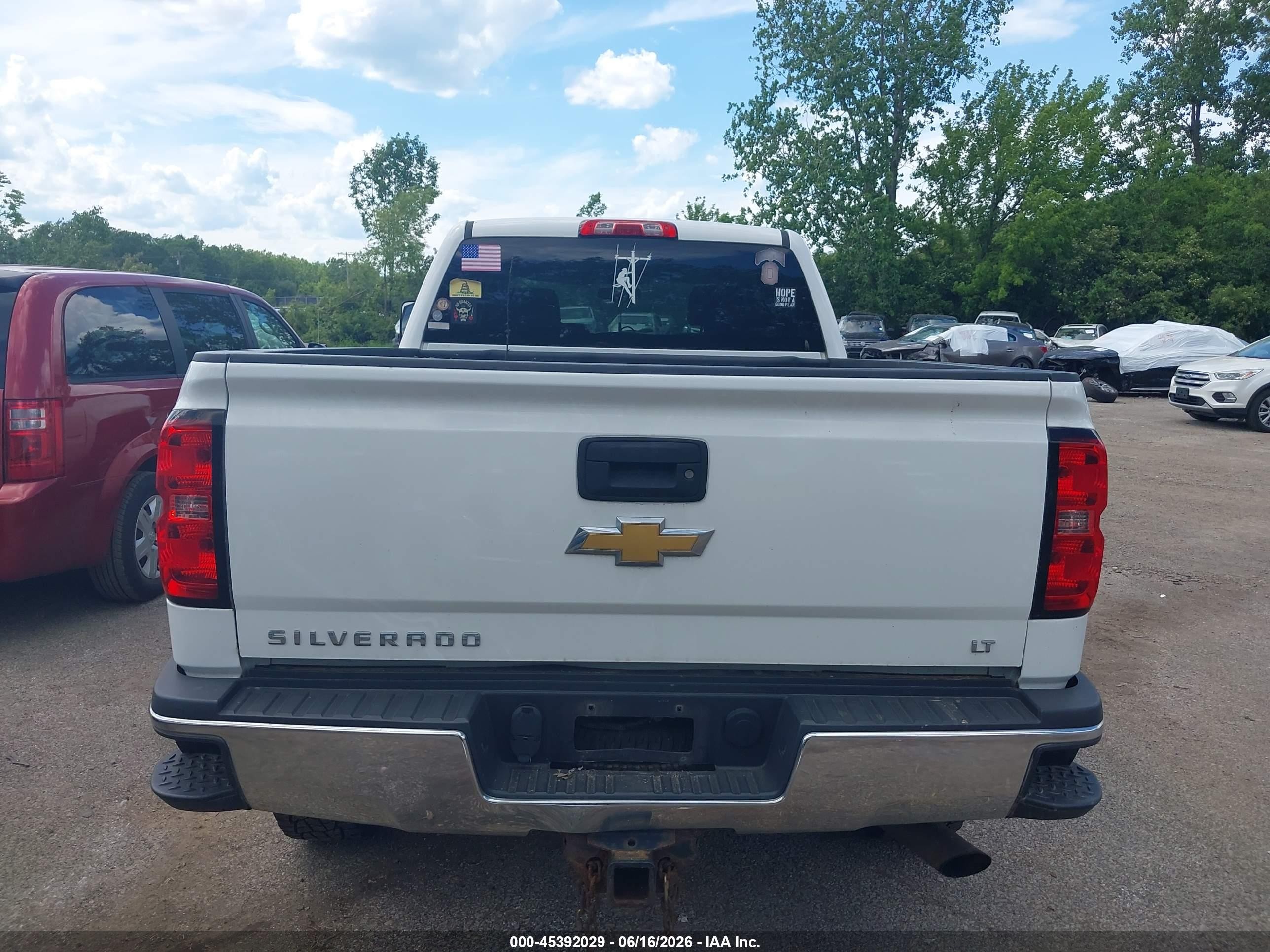 2015 Chevrolet Silverado 2500hd Lt White vin: 1GC1KVEG9FF125361