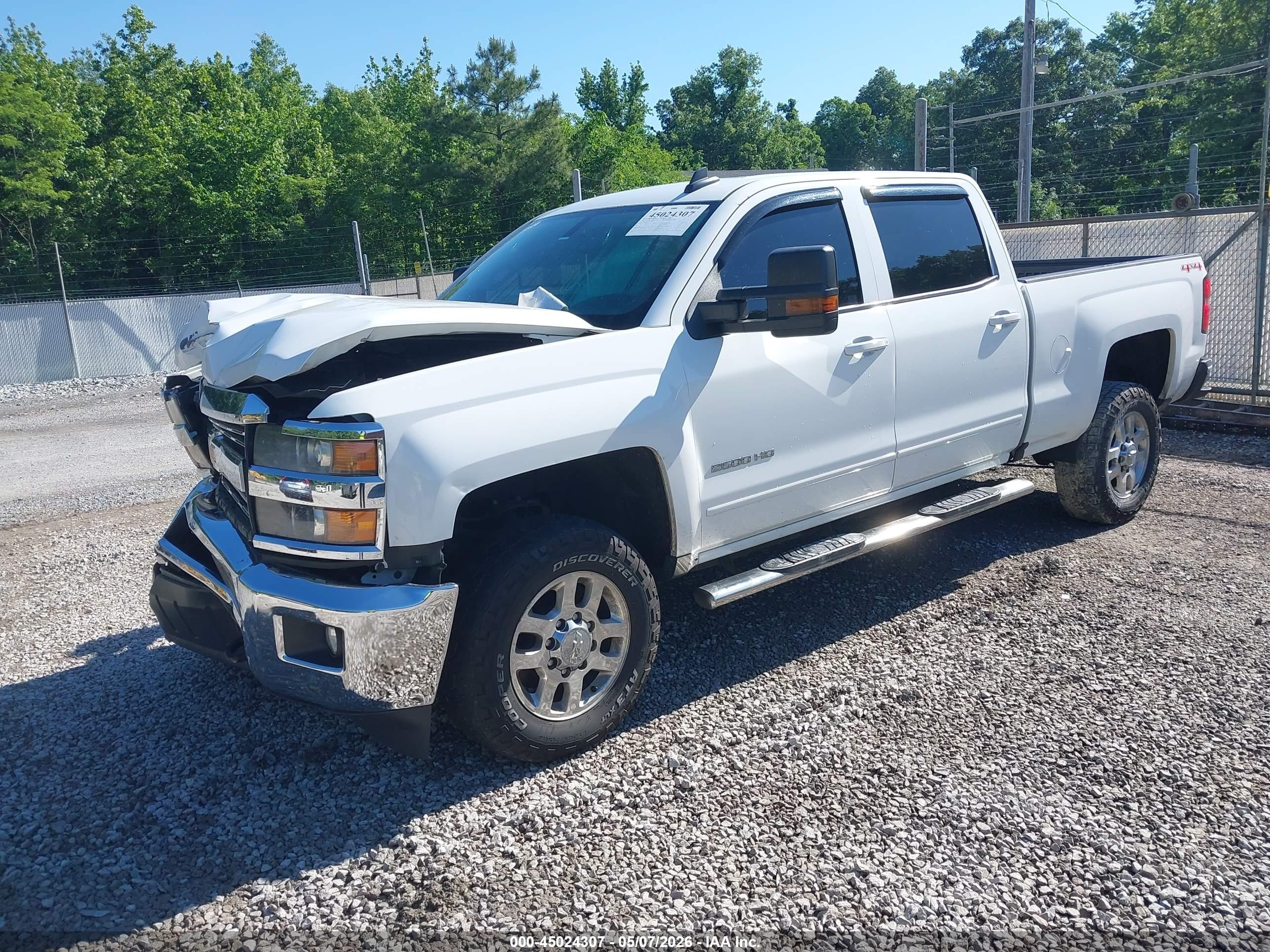 2015 Chevrolet Silverado 2500hd Lt White vin: 1GC1KVEG9FF676101