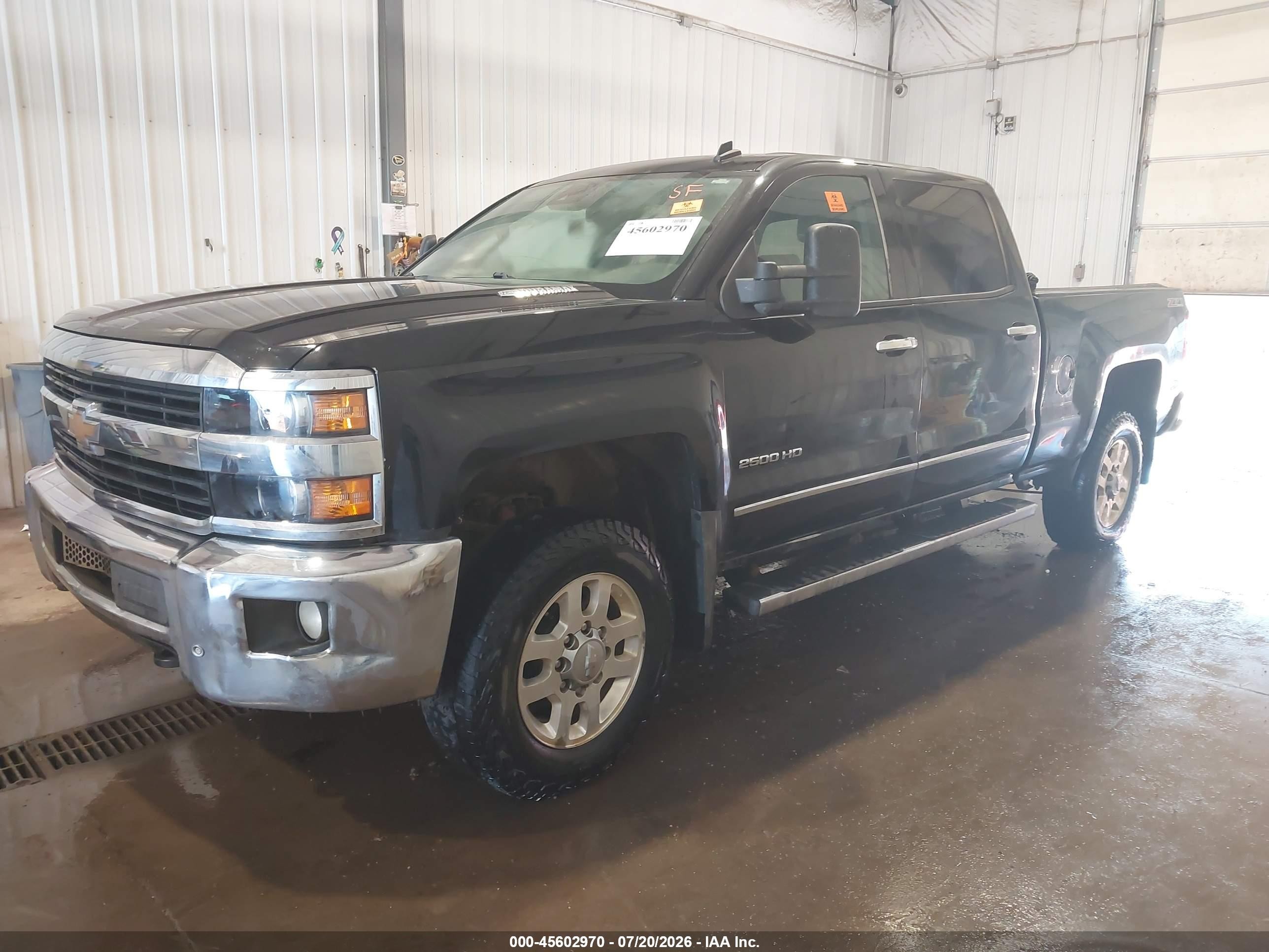2015 Chevrolet Silverado 2500hd Ltz Black vin: 1GC1KWE81FF178862