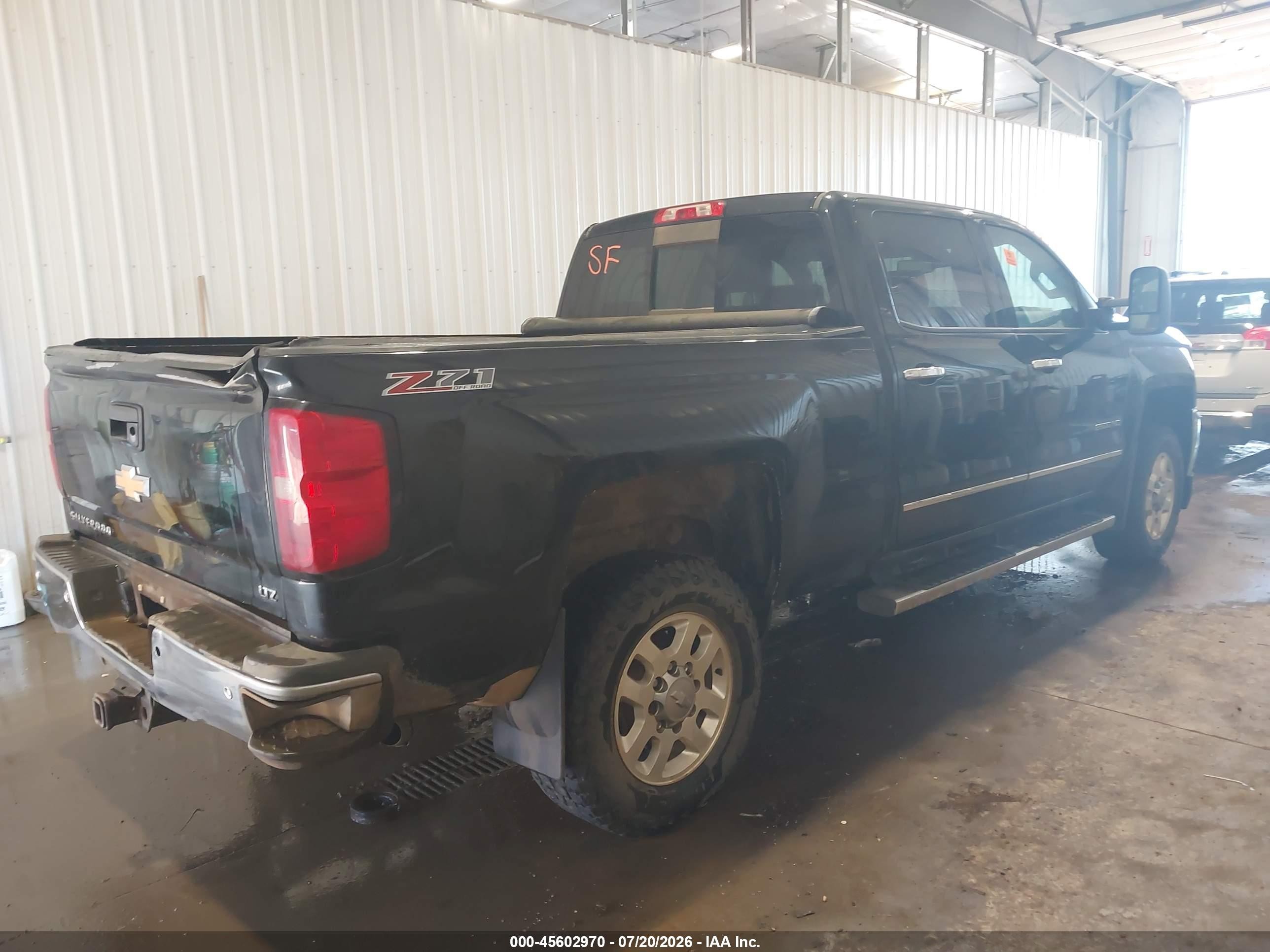 2015 Chevrolet Silverado 2500hd Ltz Black vin: 1GC1KWE81FF178862