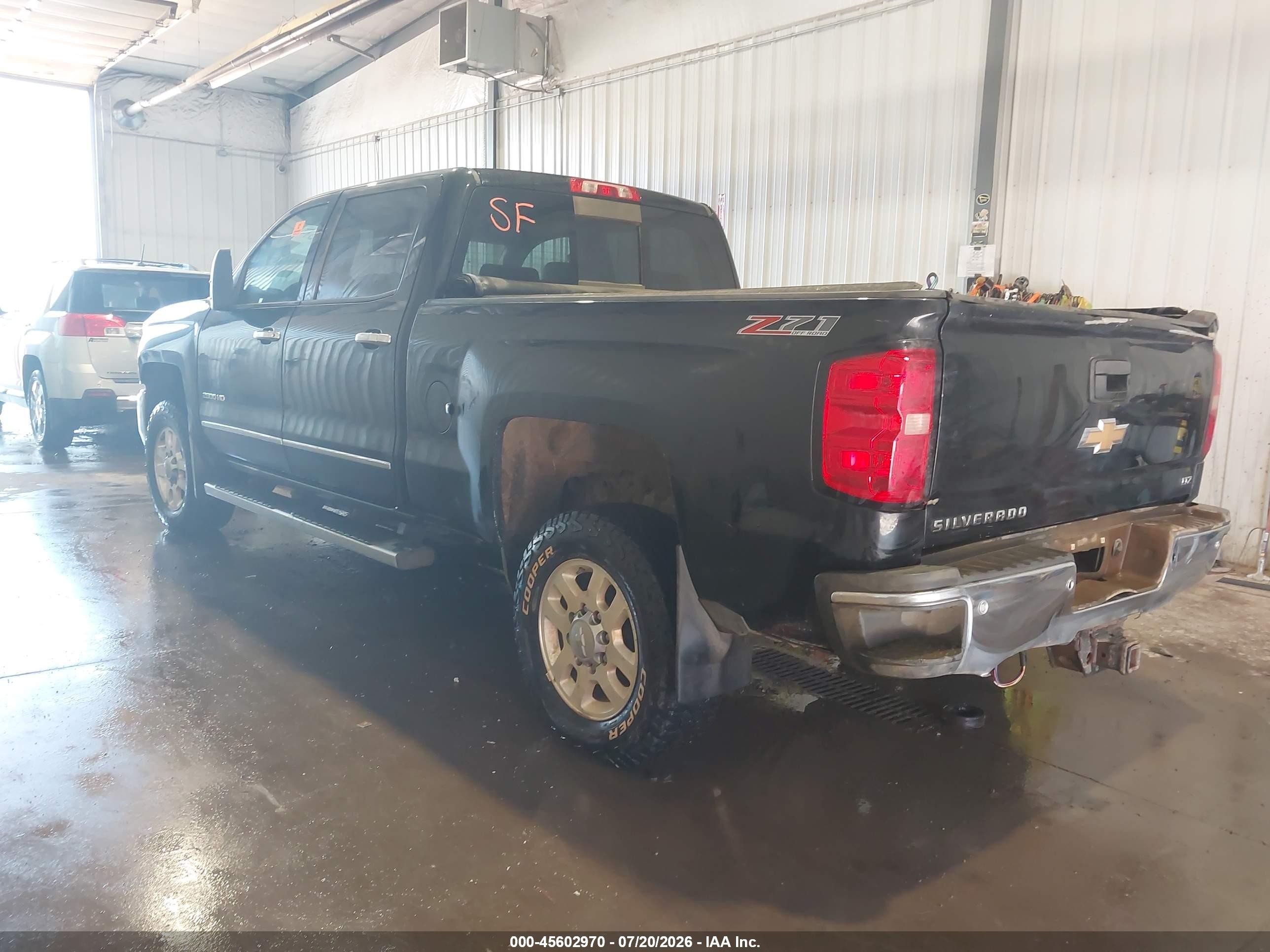 2015 Chevrolet Silverado 2500hd Ltz Black vin: 1GC1KWE81FF178862